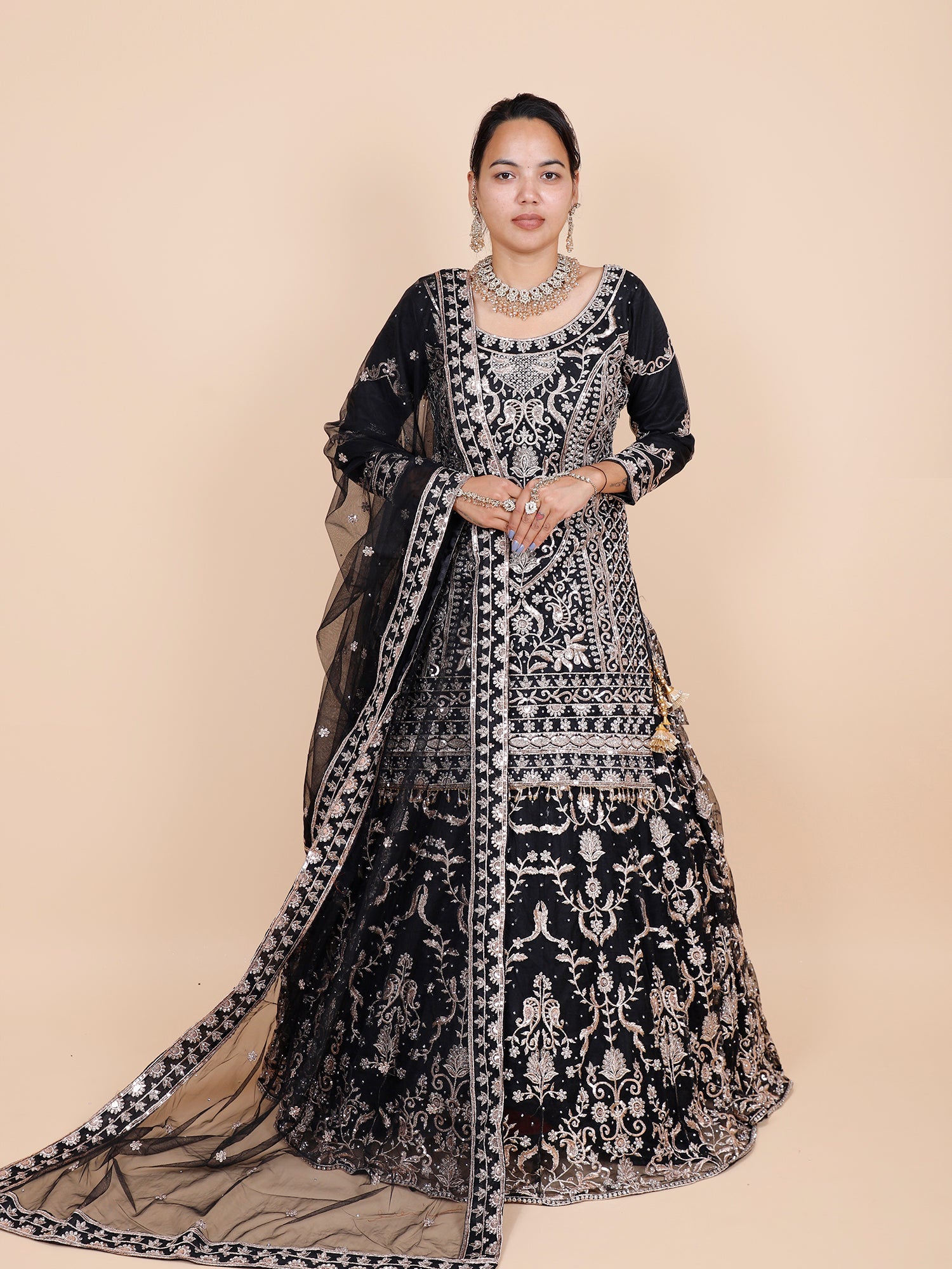 Royal Black Readymade Lehenga