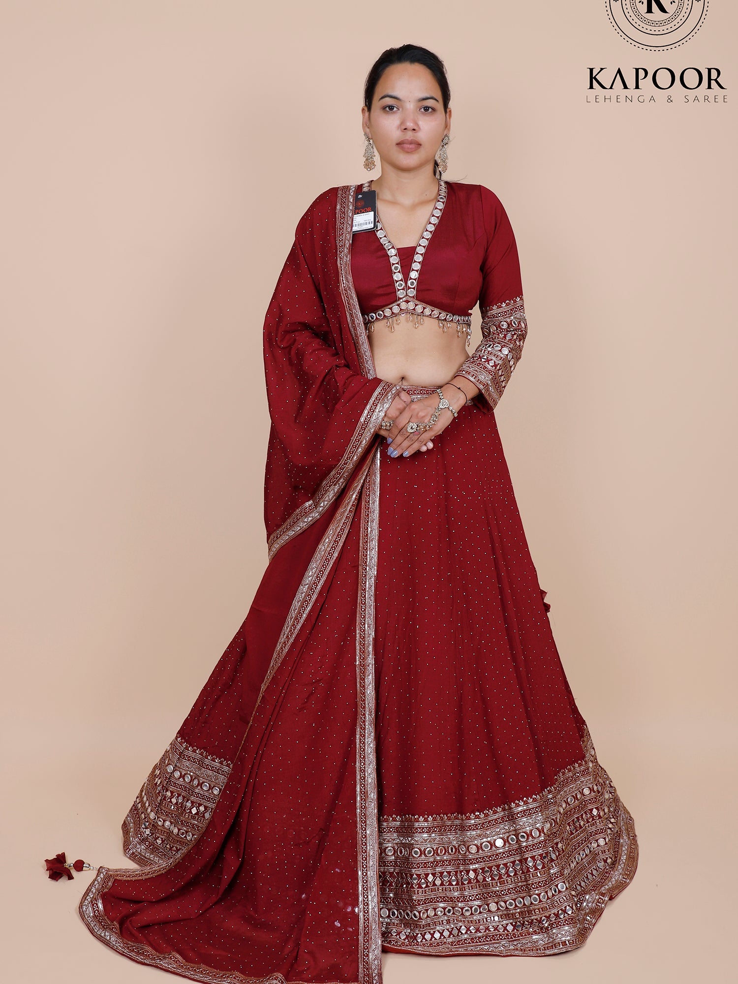 Maroon Georgette Croptop