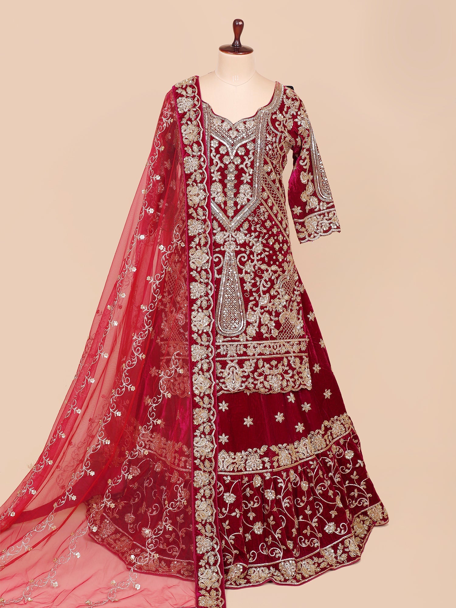 Rani Bridal Pakistani Lehenga