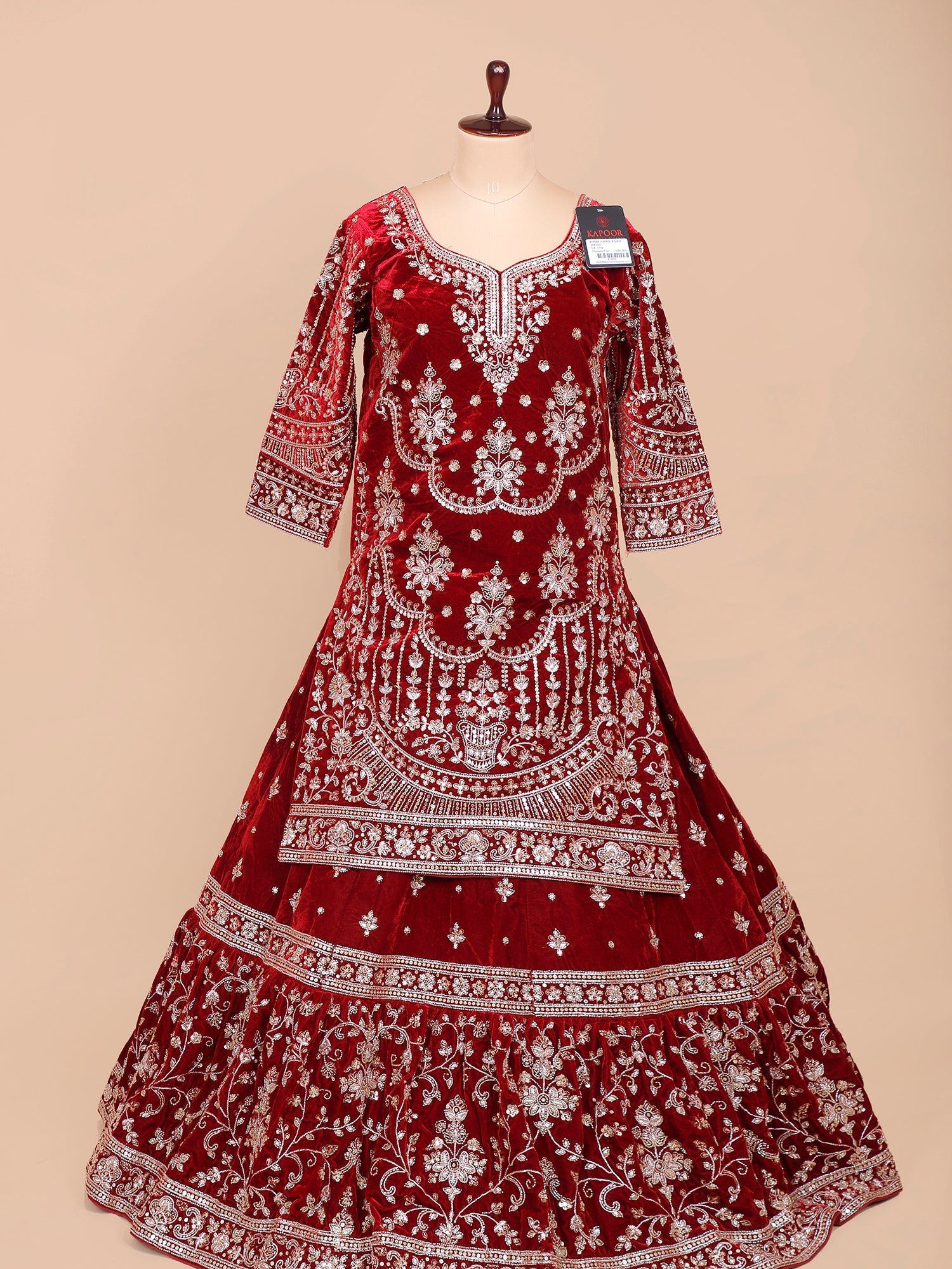Maroon & Red Bridal pakistani Lehenga