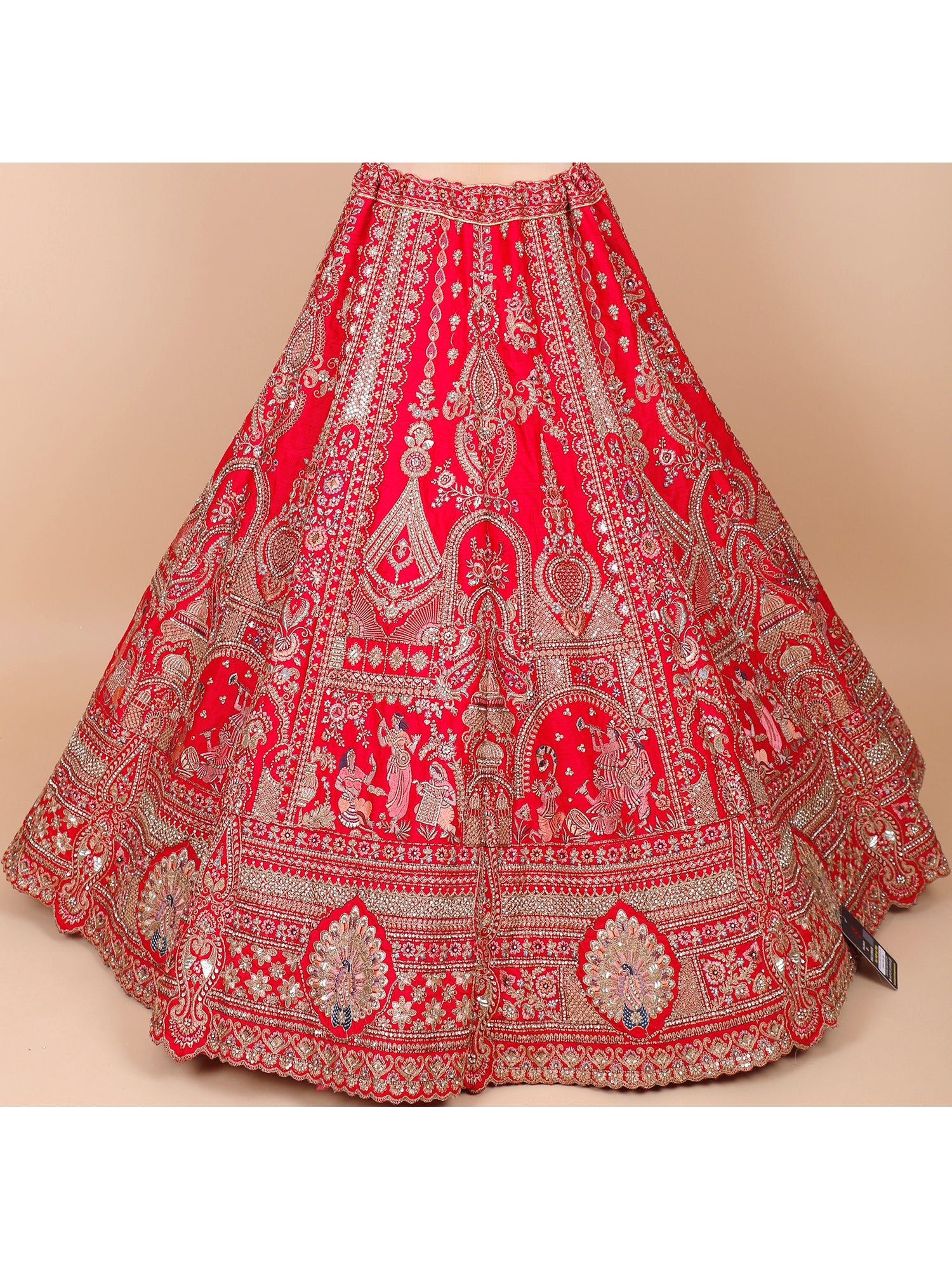 Rani Silk Lehenga with Sequins, Thread