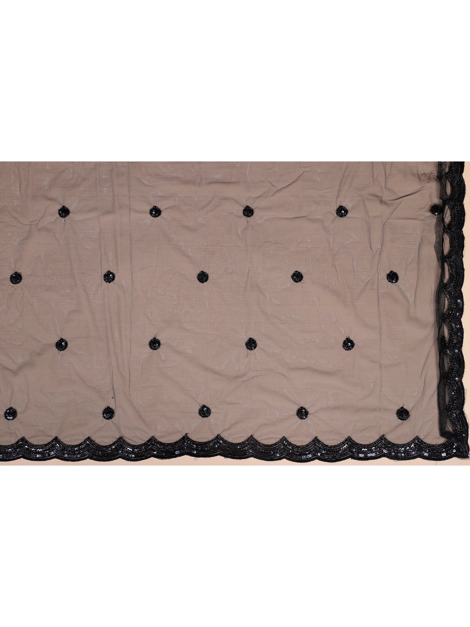 Black Silk Lehenga with Beads