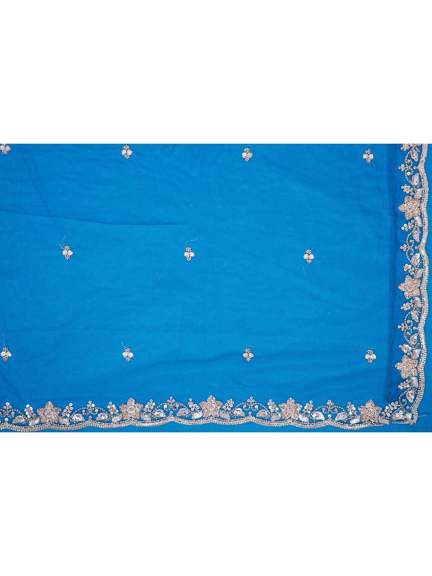 Royal Blue Net Croptop with Beads