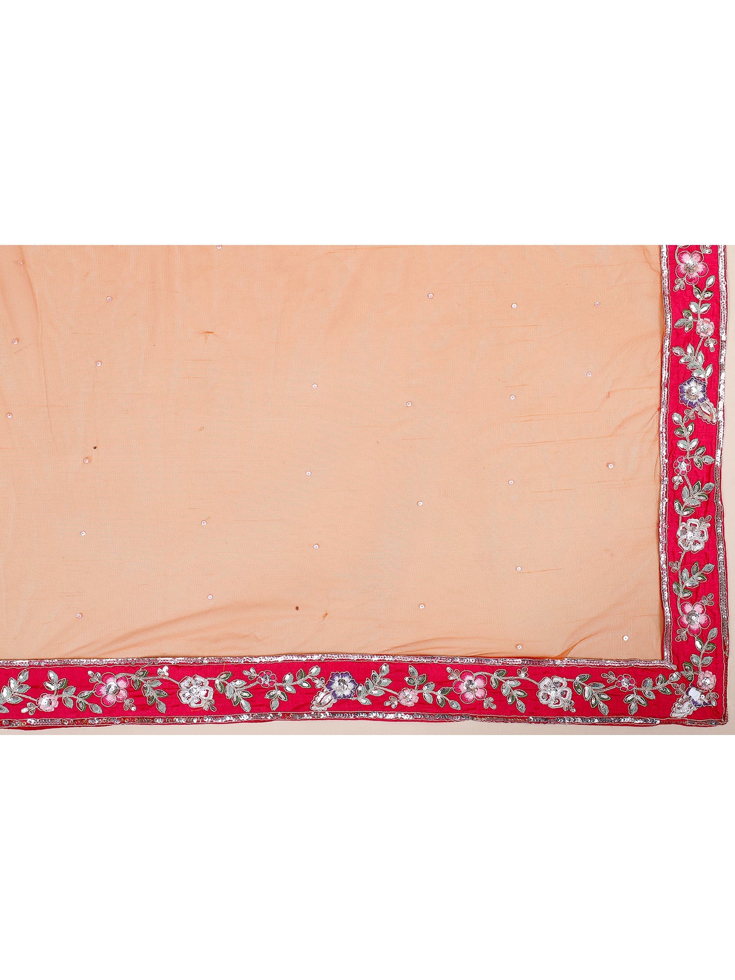 Multi-Color Silk Lehenga with Multi-Thread Embroidery