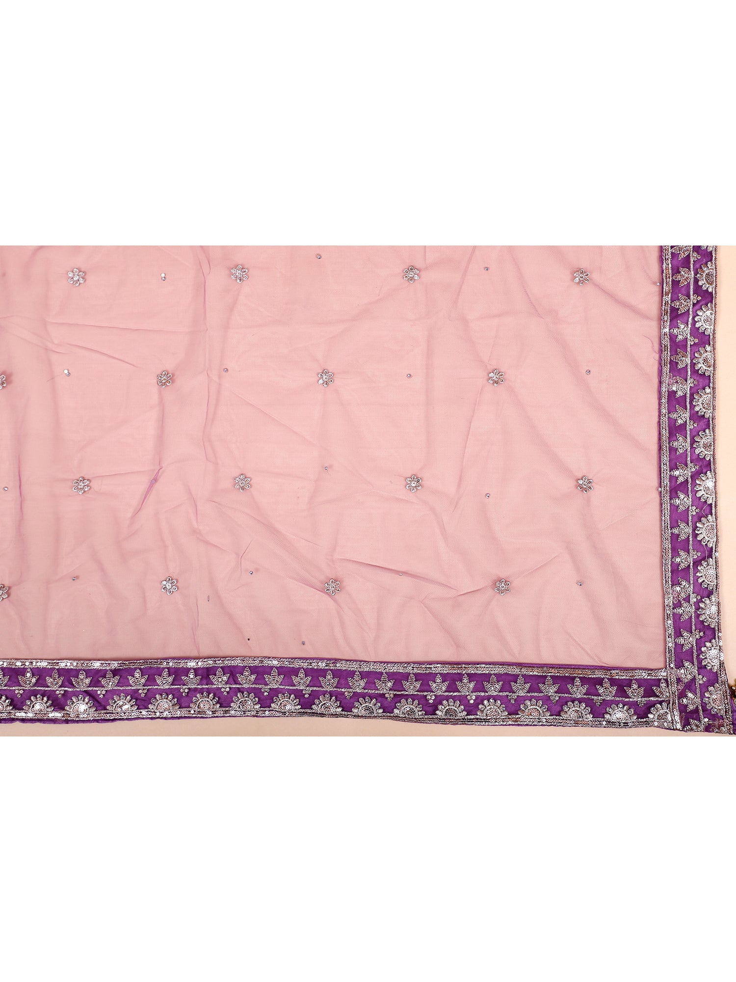 Purple Georgette Heavy Thread Embroidered Pakistani Peplon