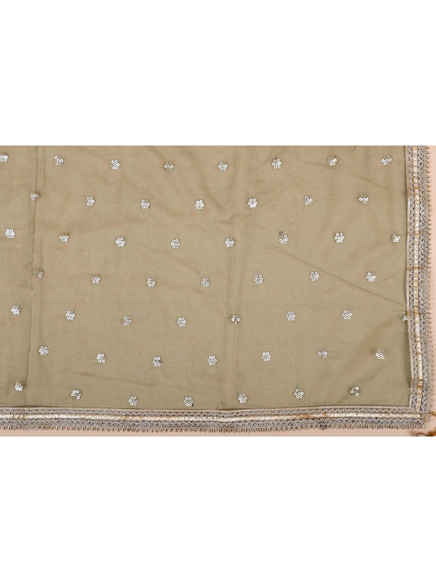 Green Organza Heavy Thread Embroidered Sharara