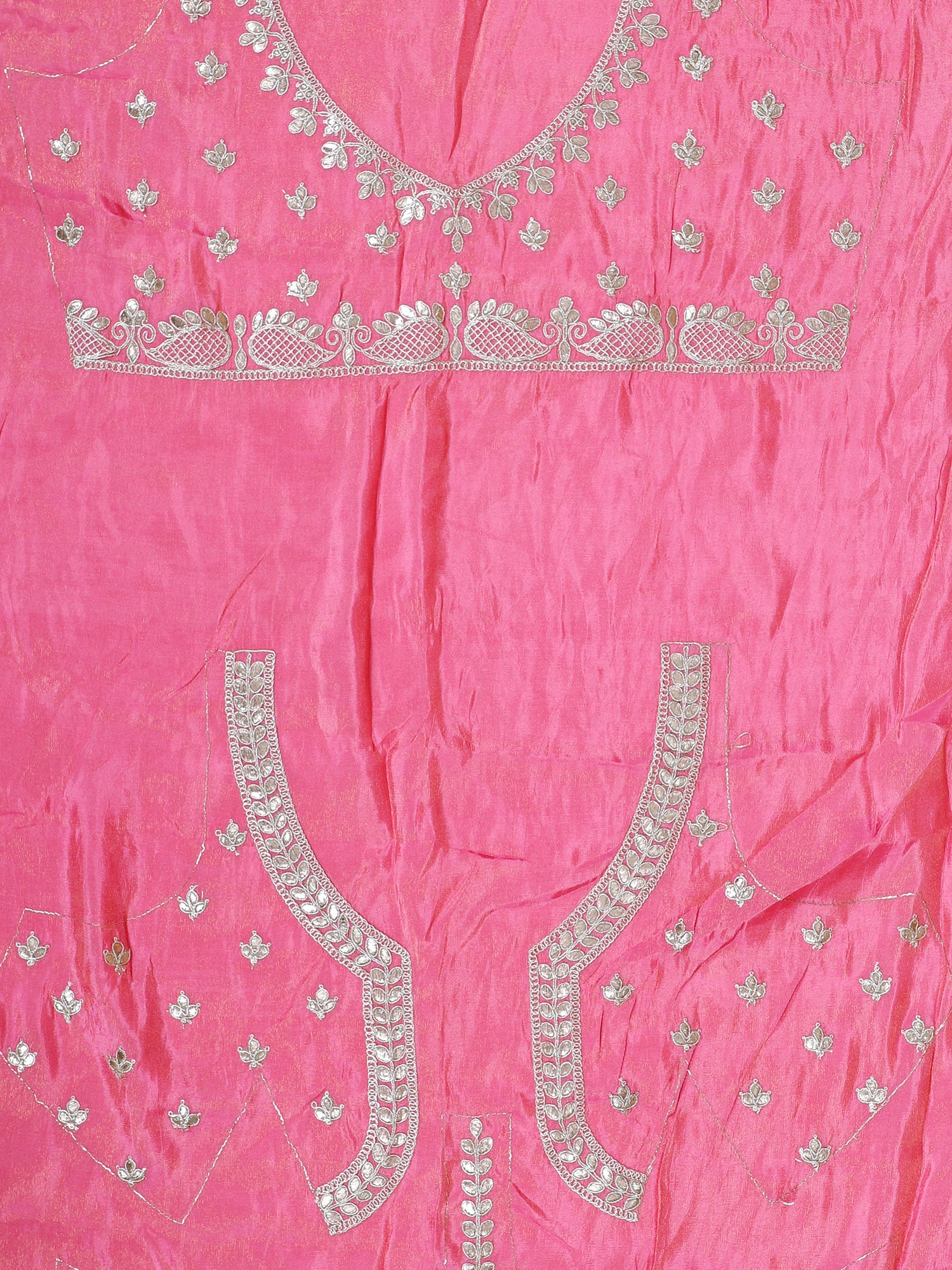 Blush Pink Shimmer Silk Lehenga with Exquisite Gota Patti Detailing