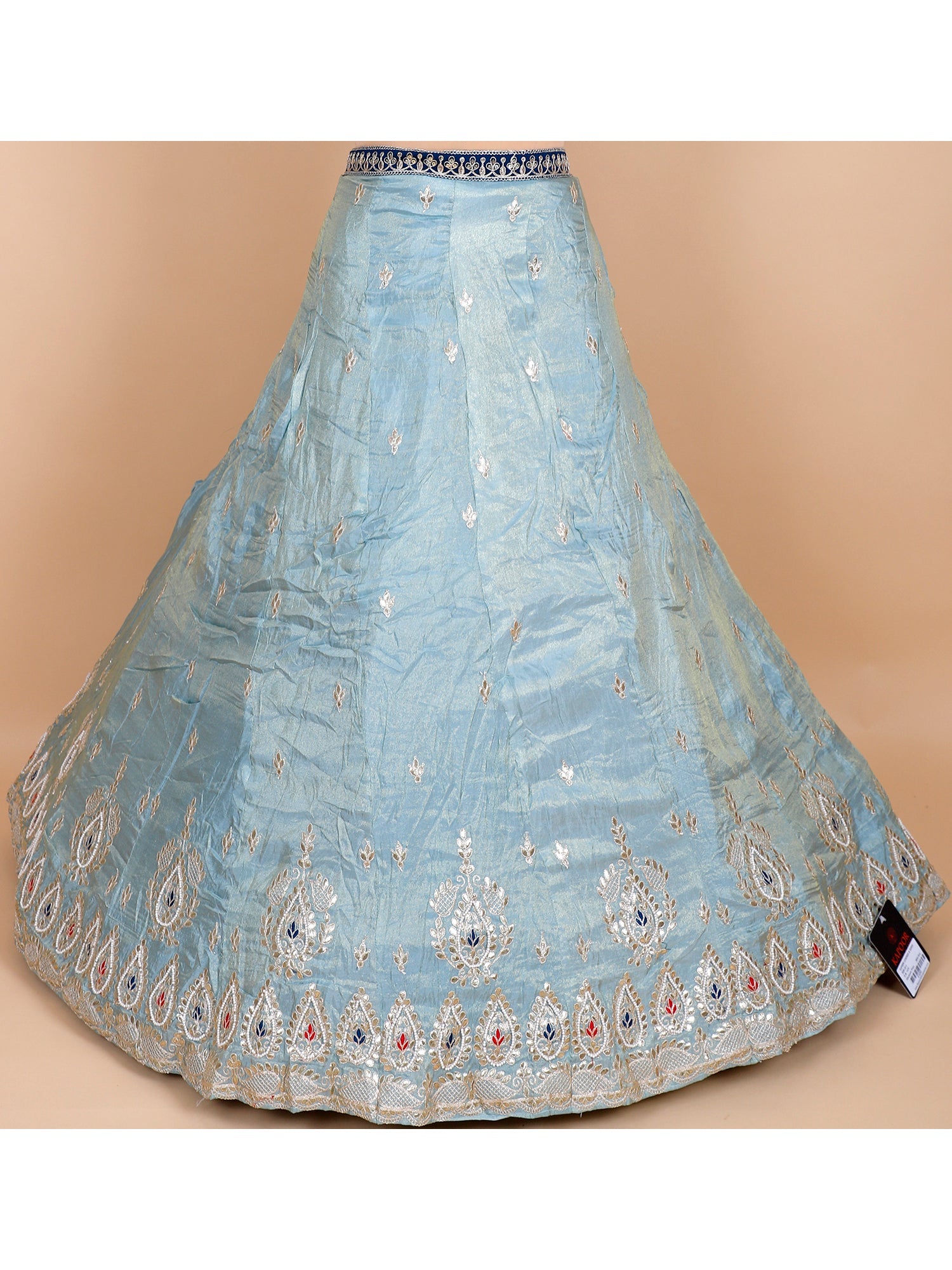 Royal Blue Shimmer Silk Lehenga