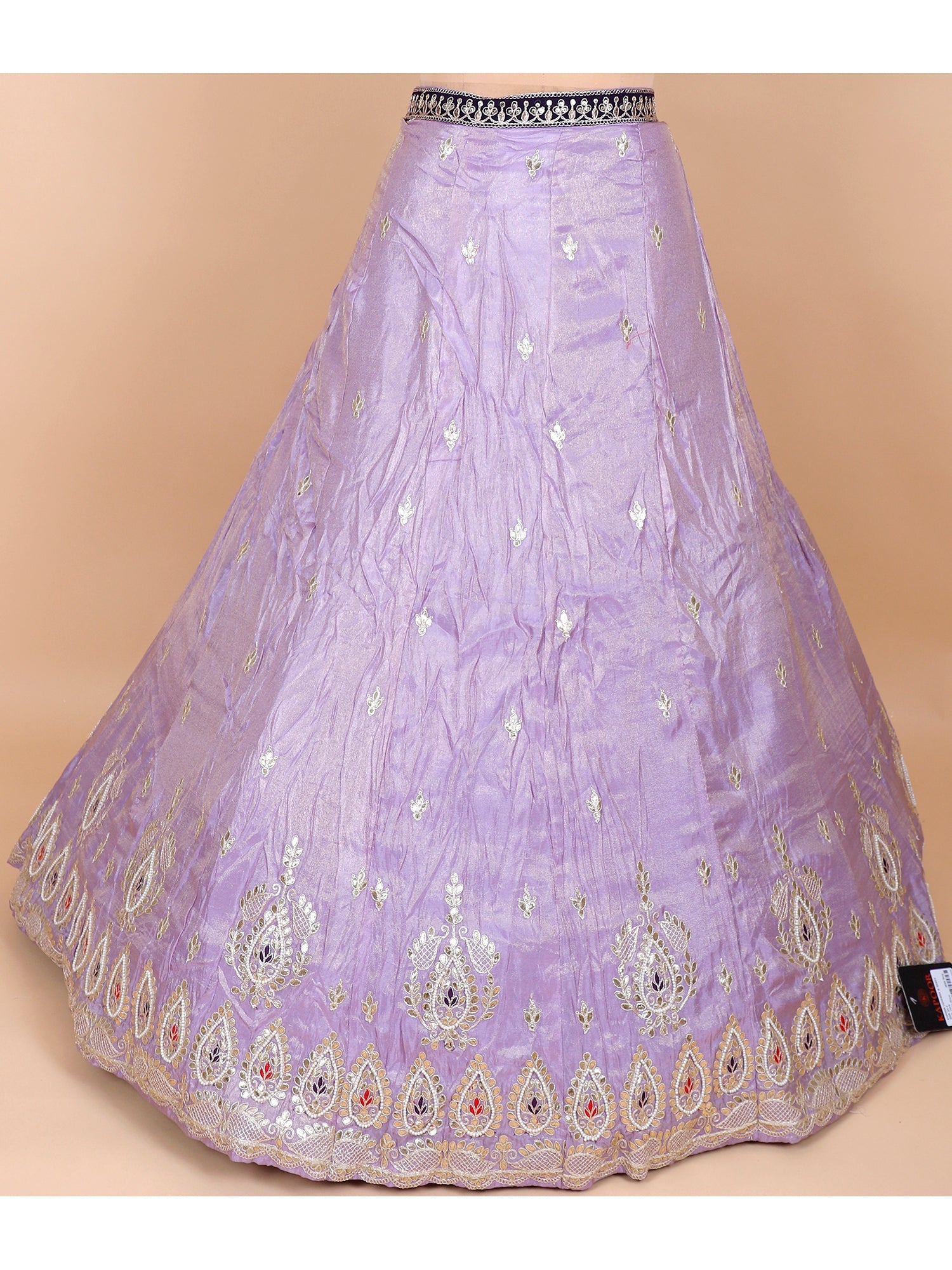 Lavender Glow Shimmer Silk Lehenga