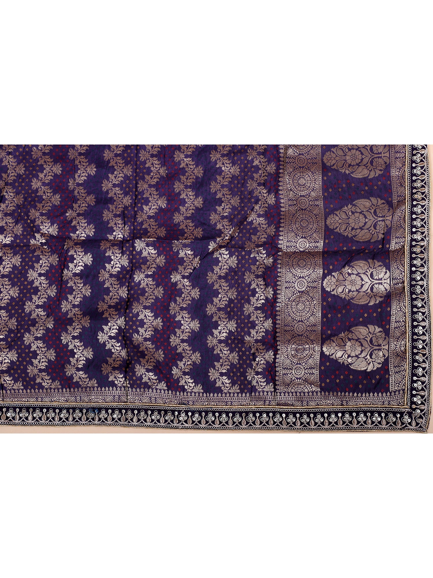 Lavender Glow Shimmer Silk Lehenga