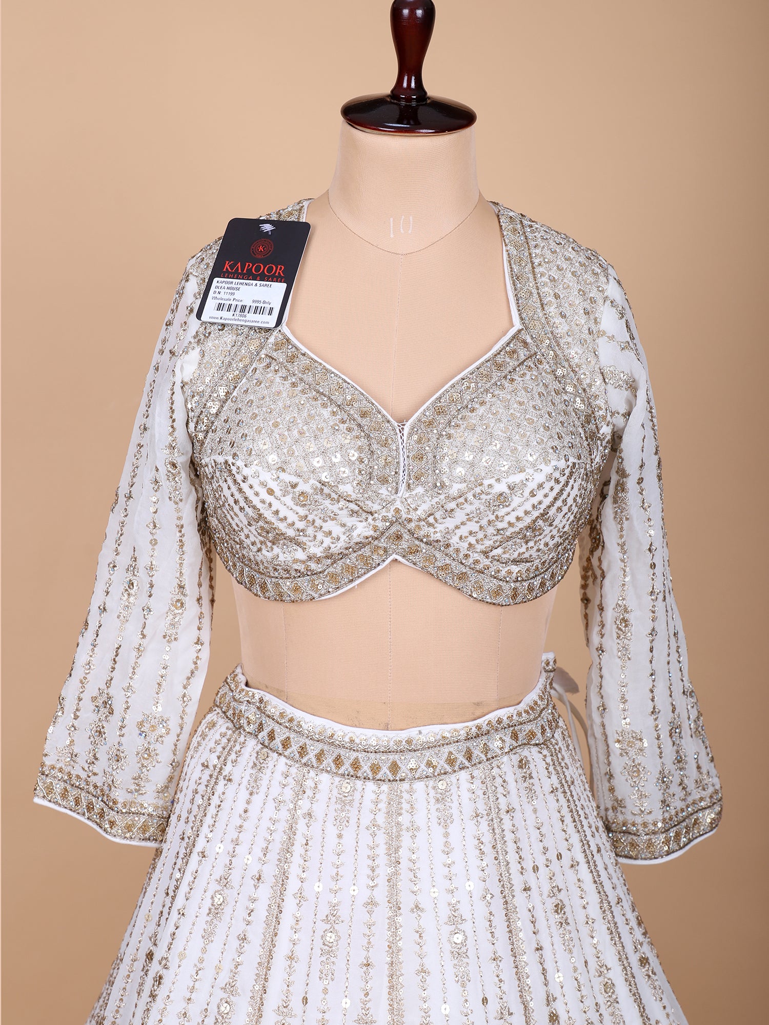 Ivory White Lehenga With Luxe Jarkan Handwork