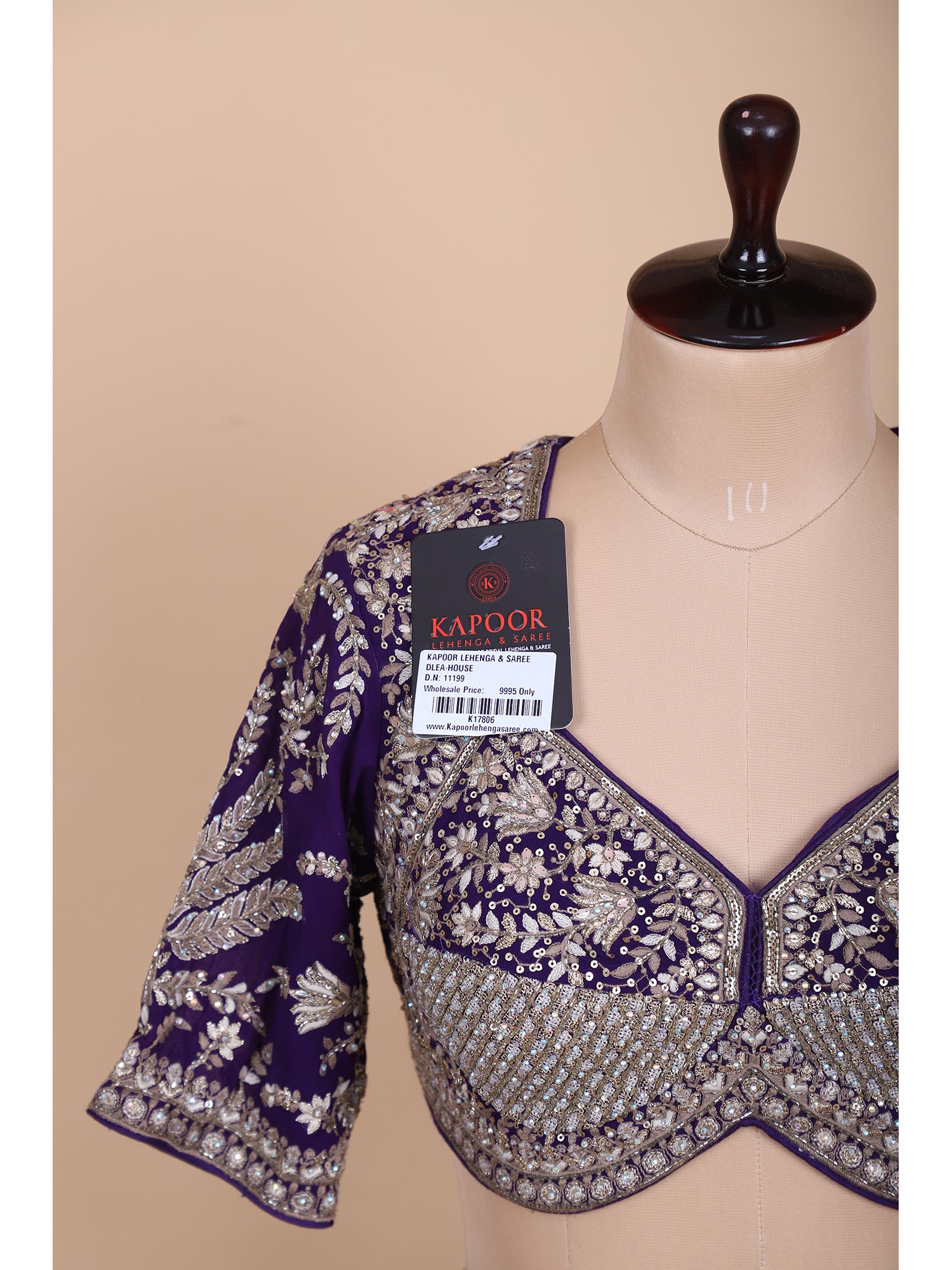 Elegant Purple Georgette Lehenga With Hand Embroidery
