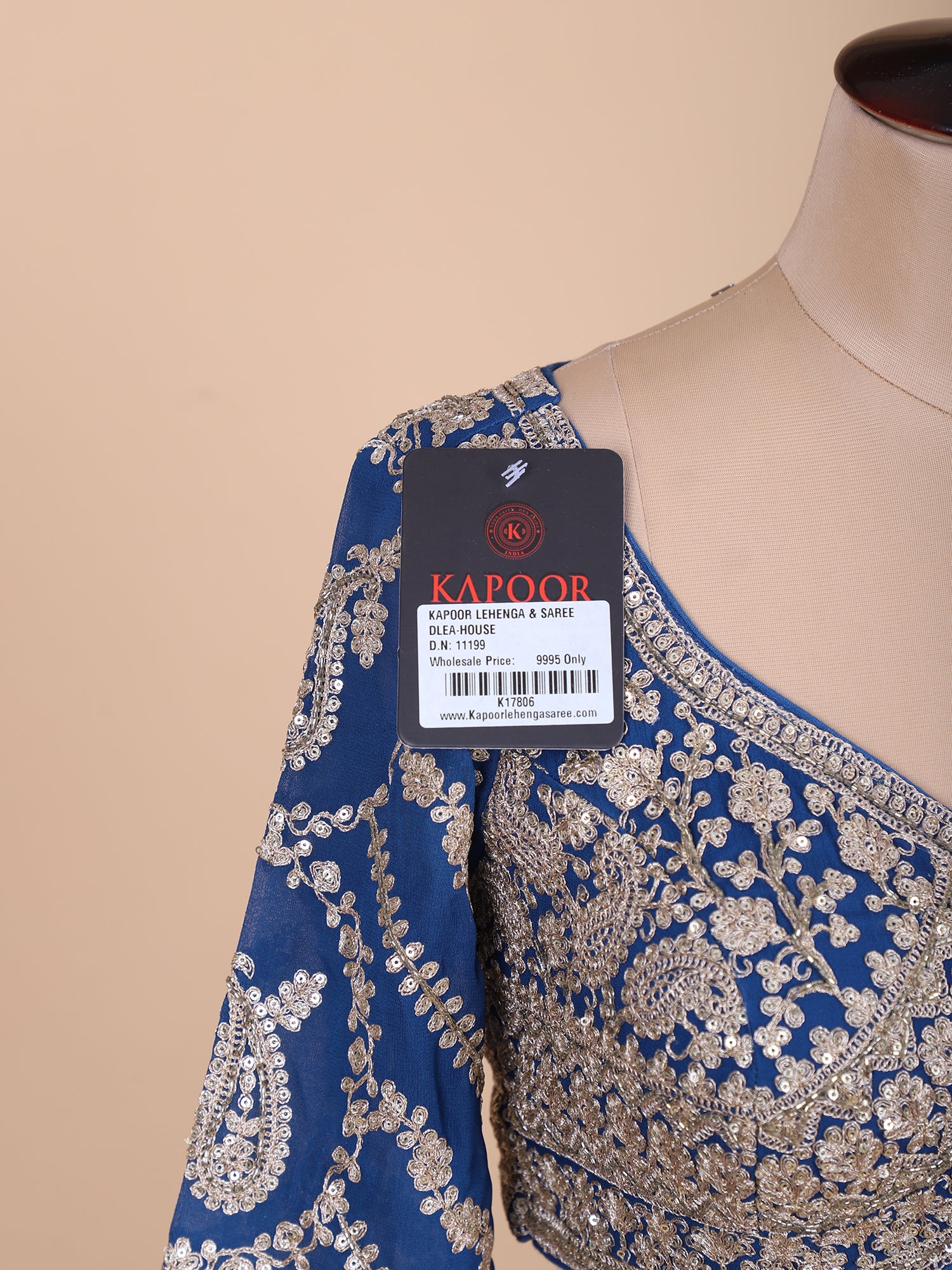 Blue Wedding And Festive Wear Lehenga