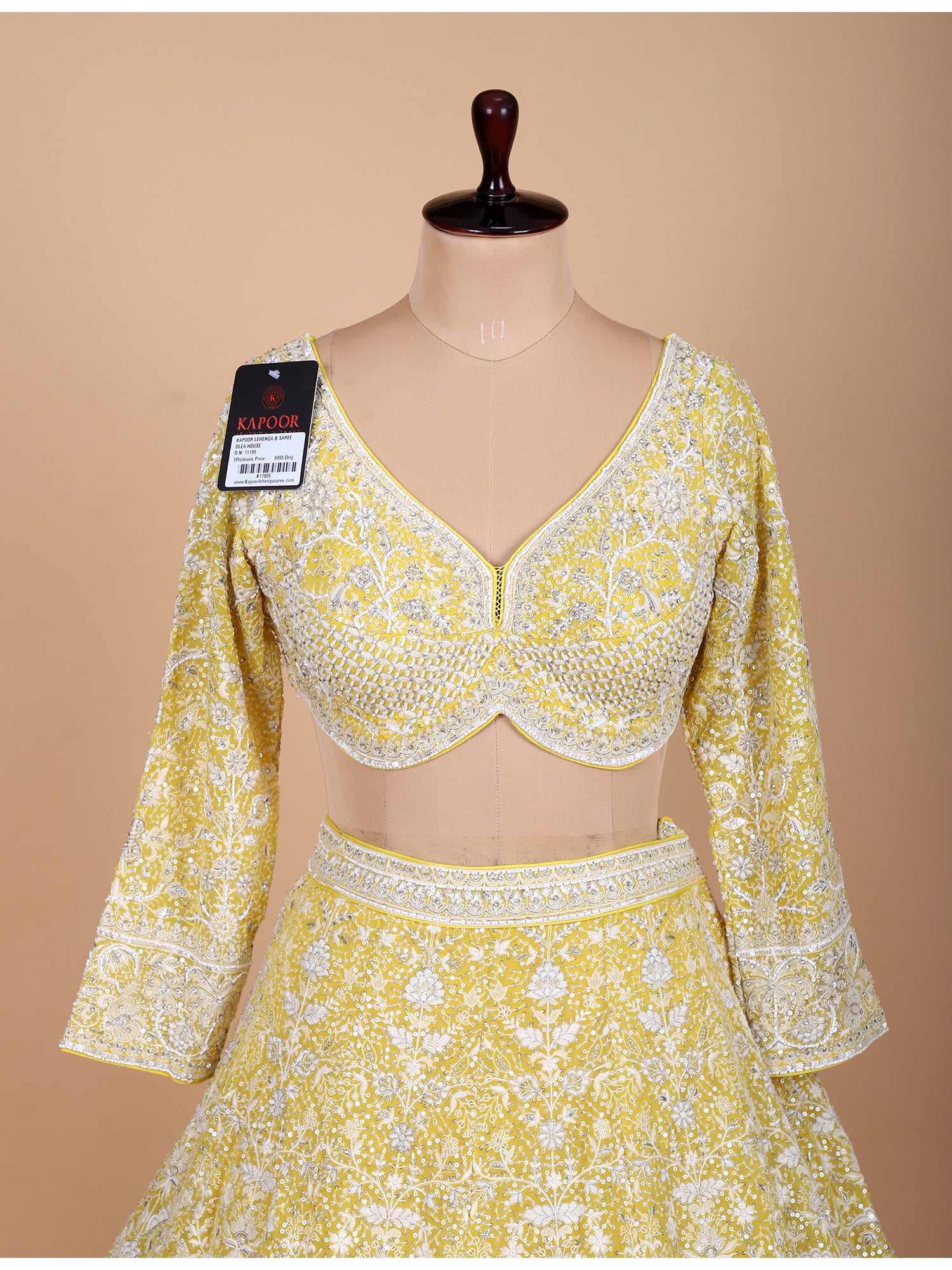 Vibrant Yellow Thread Work Lehenga With Dupatta
