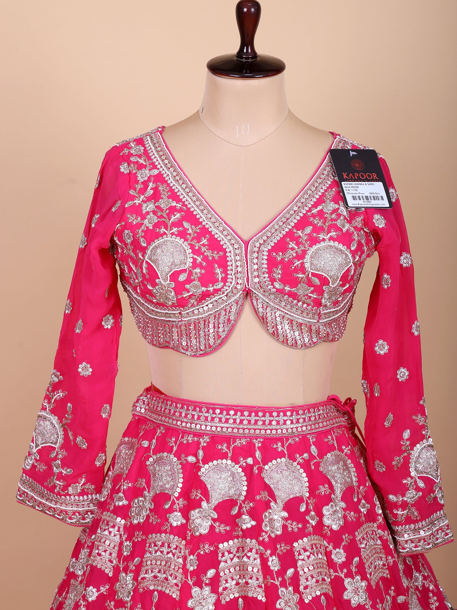 Soft Pink Hand Embroidered Lehenga Ensemble