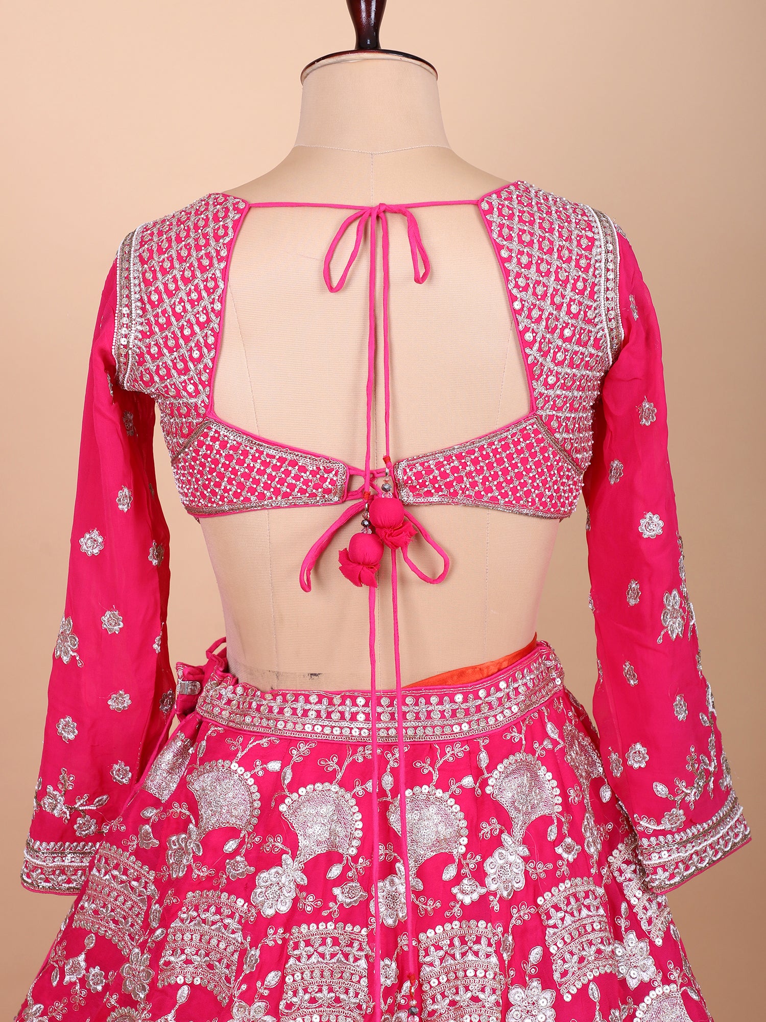 Soft Pink Hand Embroidered Lehenga Ensemble