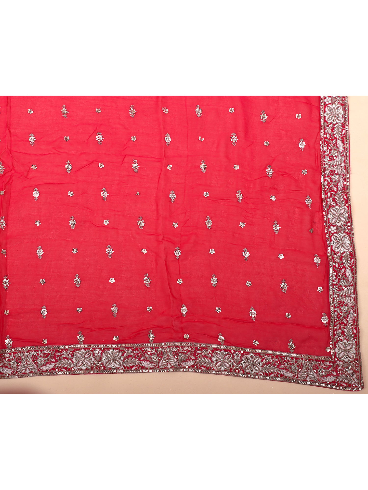 Pink Georgette Festive Lehenga