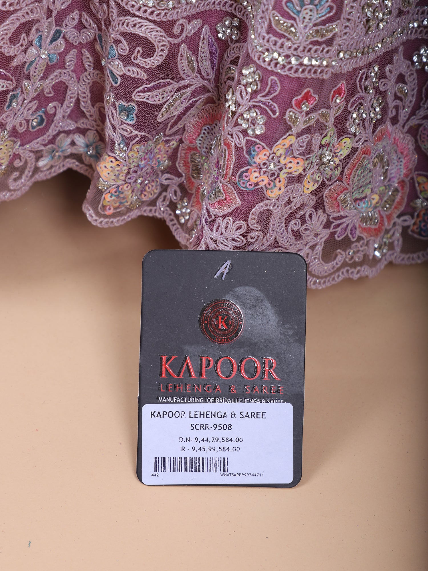 Embroidered Onion Pink Net Lehenga