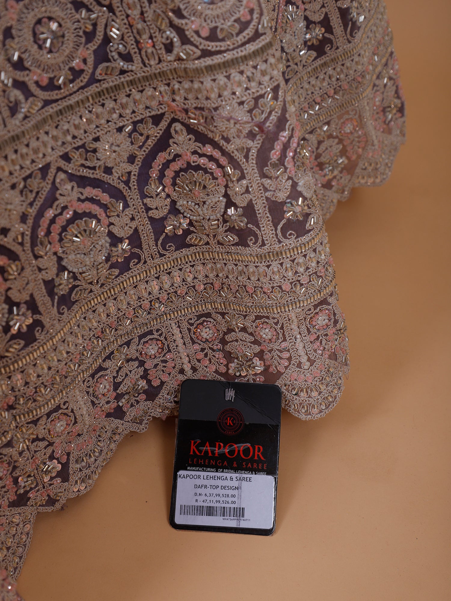 Lavender Silk Lehenga With Handwork And Beadwork