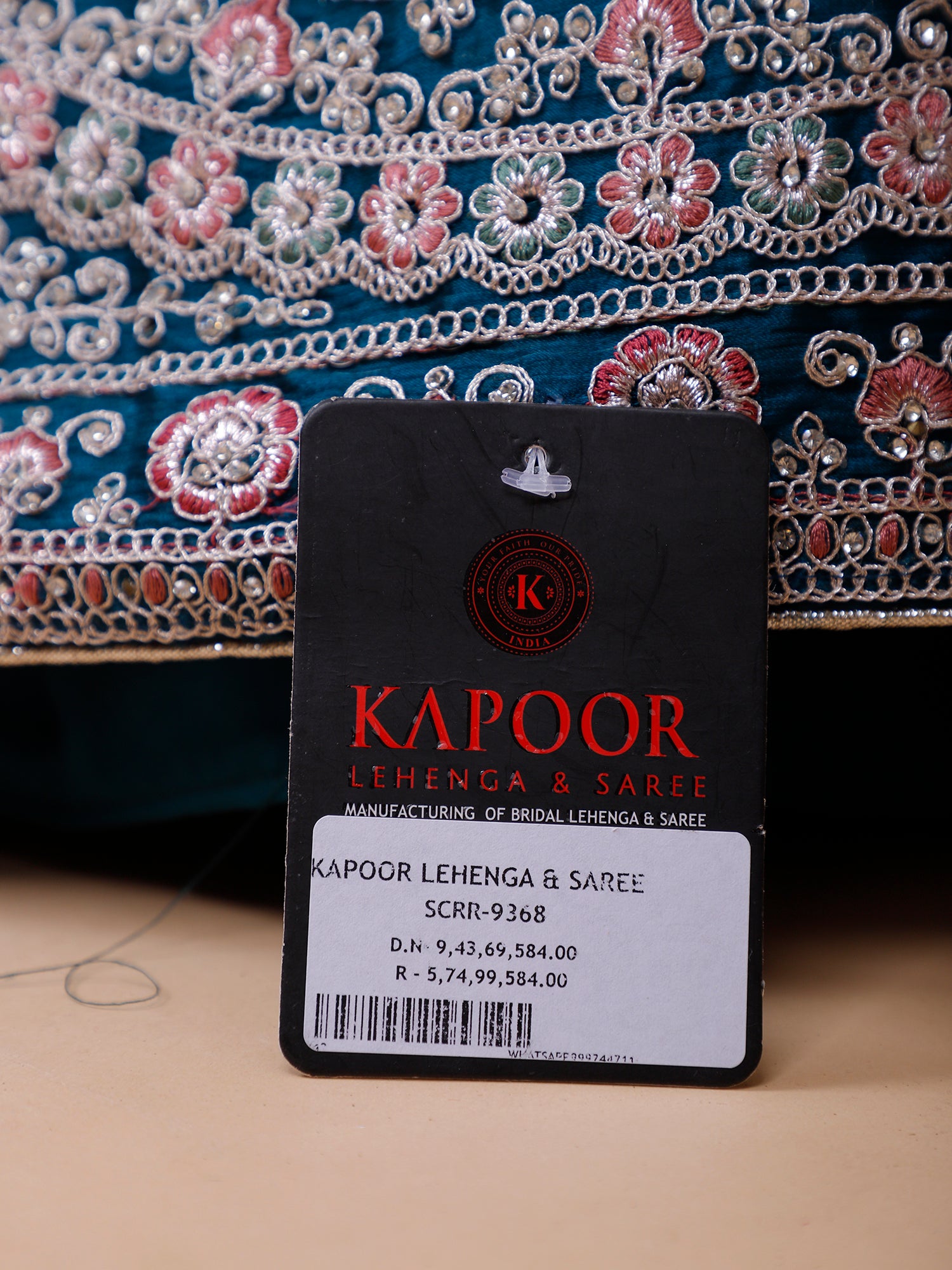 Dark Firozi Embroidered Lehenga With Jarkan