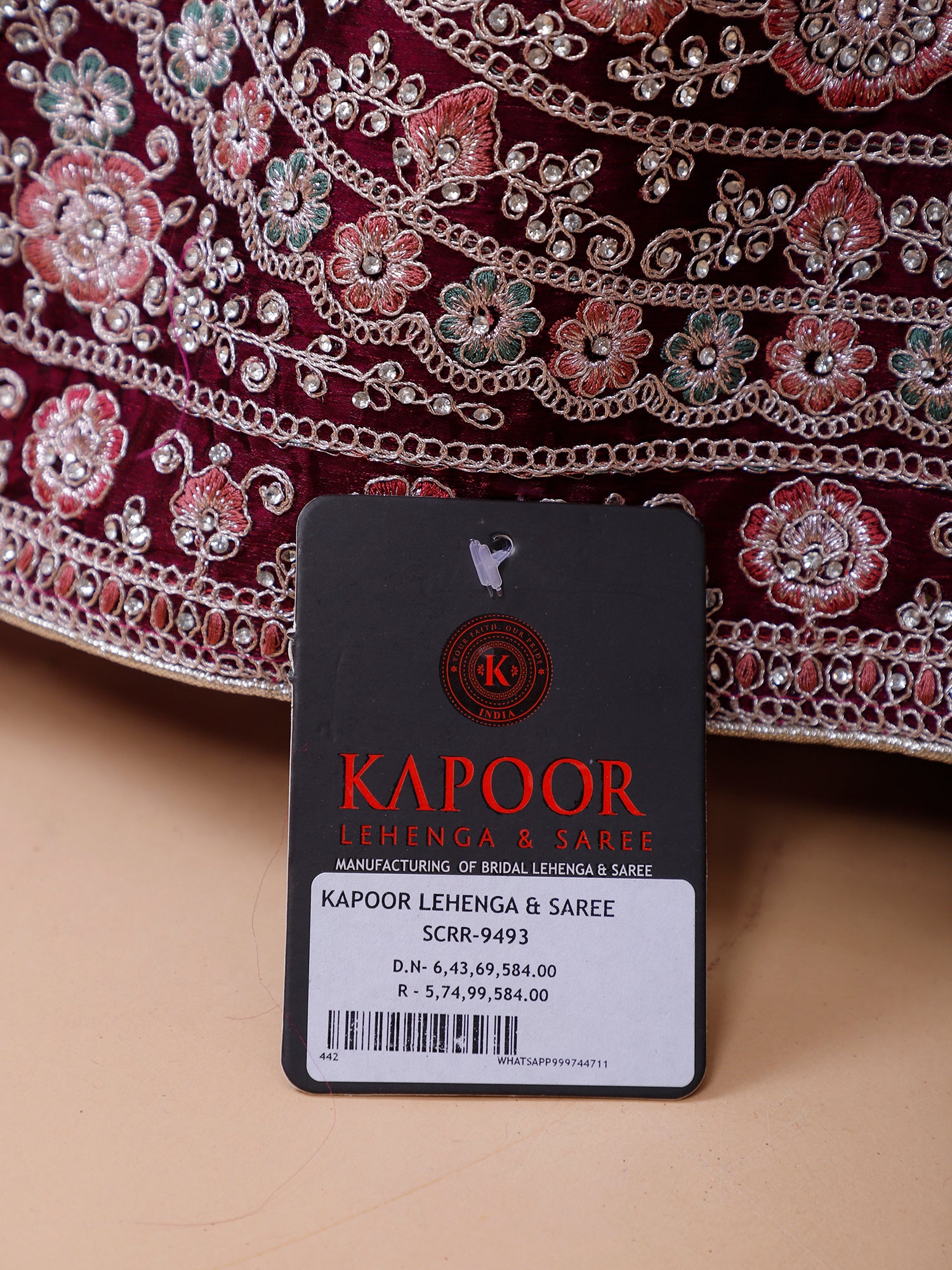 Dark Maroon Statement Lehenga
