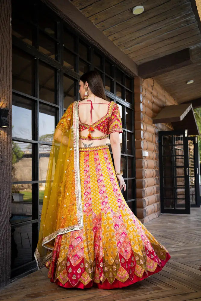 High-Fashion Multi Lehenga With Dupatta For Festive And Wedding Wear Lehenga