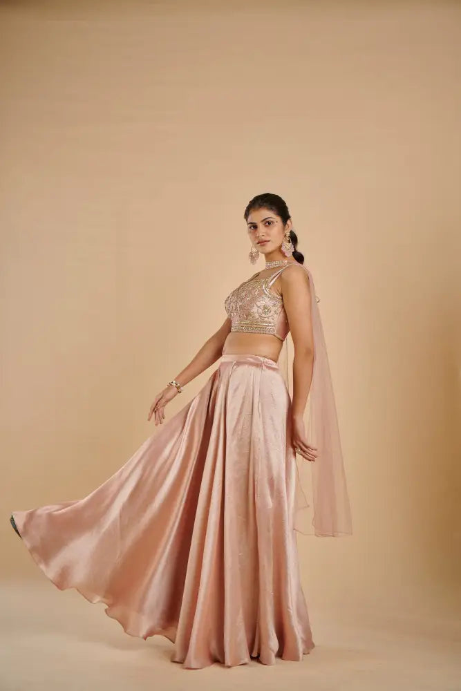 Pink Indo Western With Intricate Handmade Patterns For A Luxurious Look Indo Western