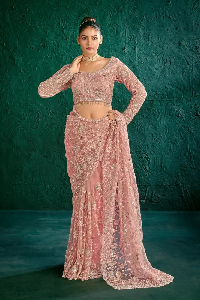 The Perfect Pink Net Saree For Your Special Moments Saree