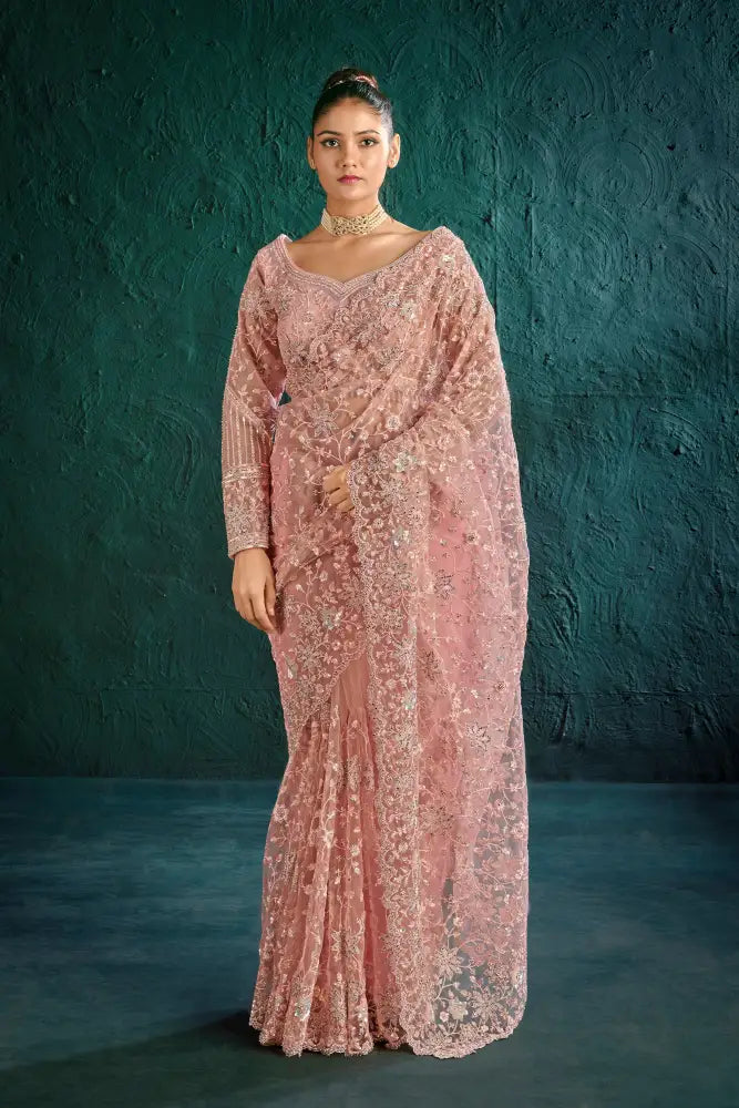 The Perfect Pink Net Saree For Your Special Moments Saree