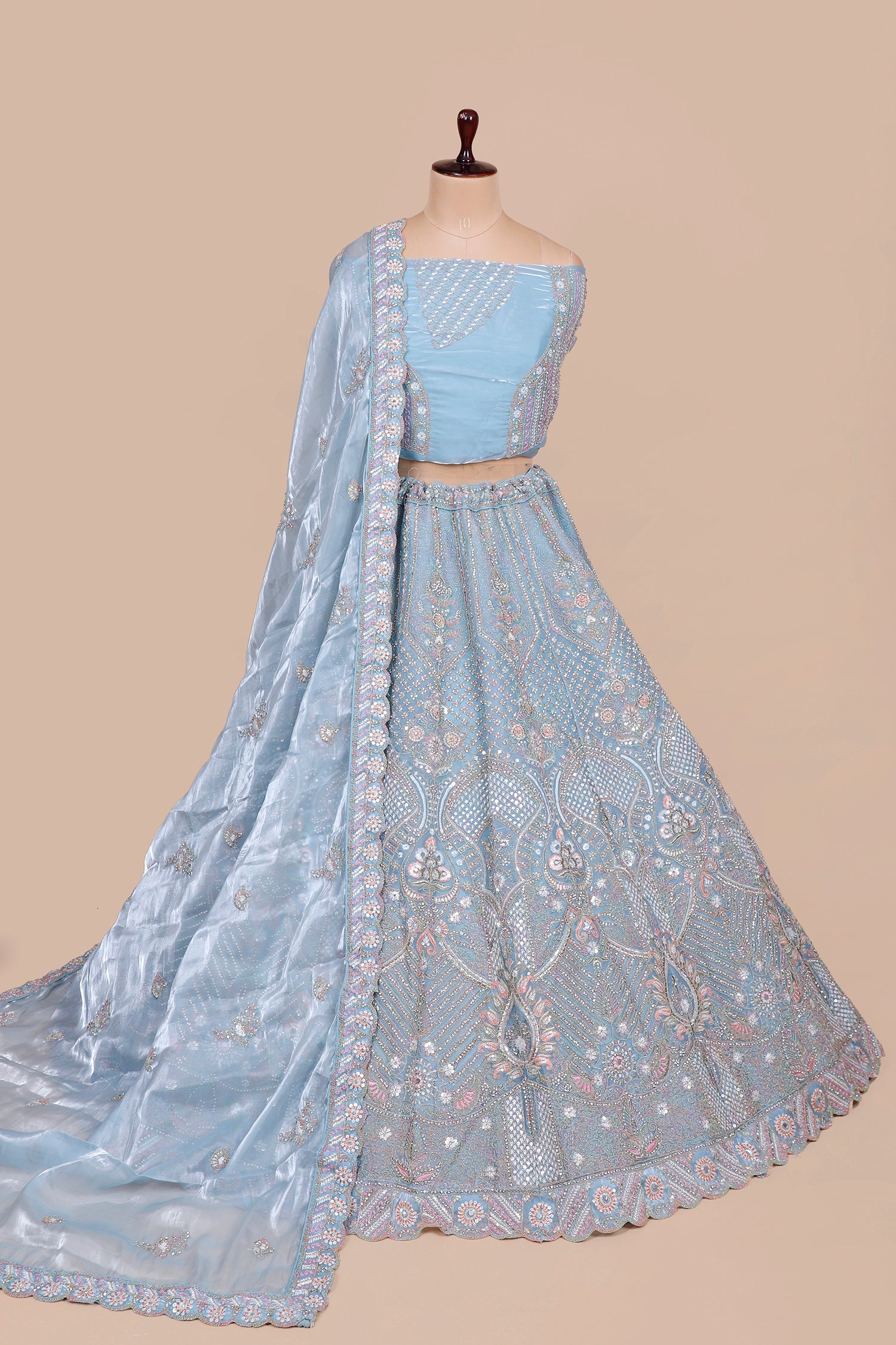 Sky Blue Jimmy Choo Lehenga