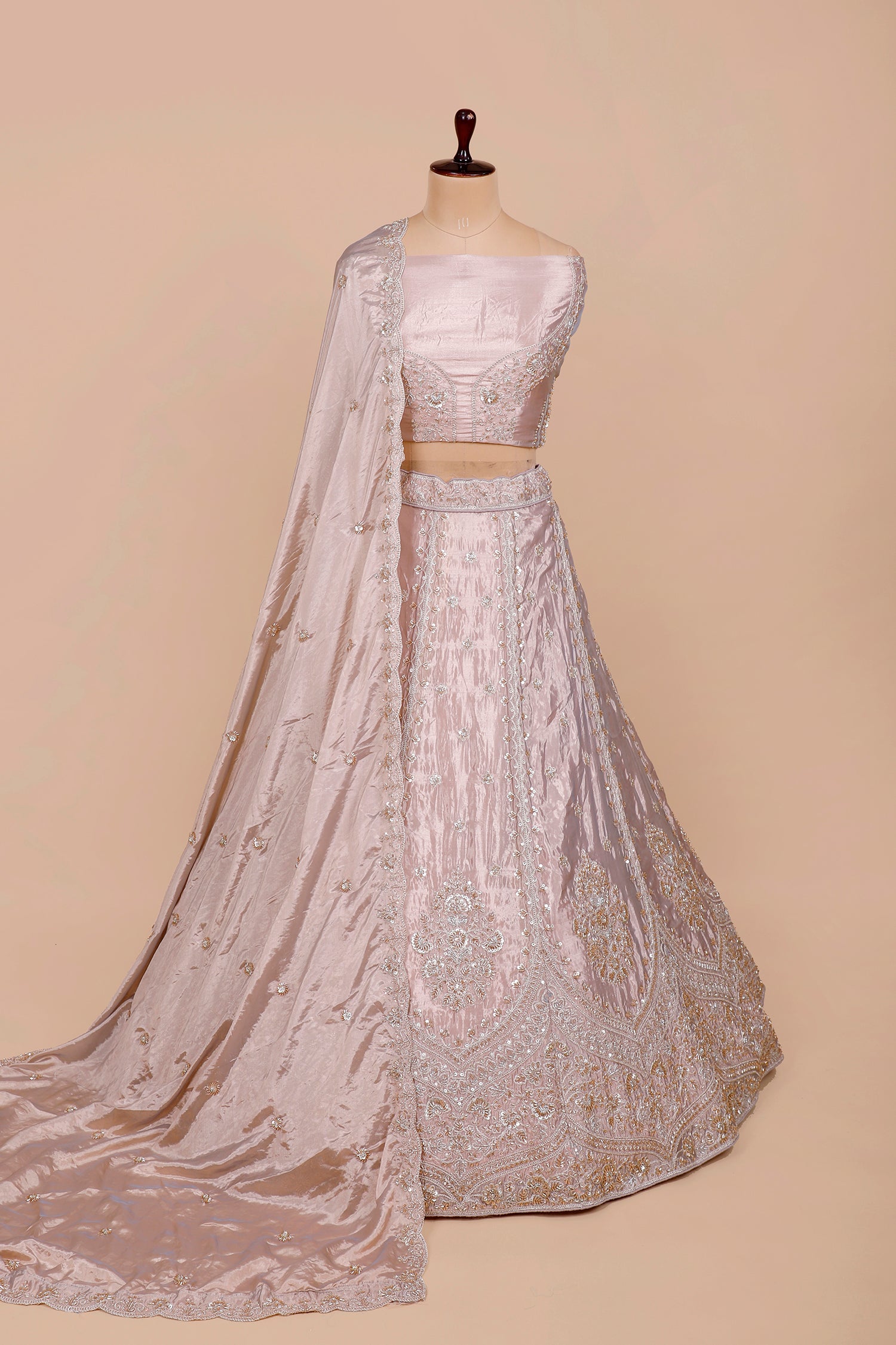 Lavender Glow Barbari Embroidered Lehenga