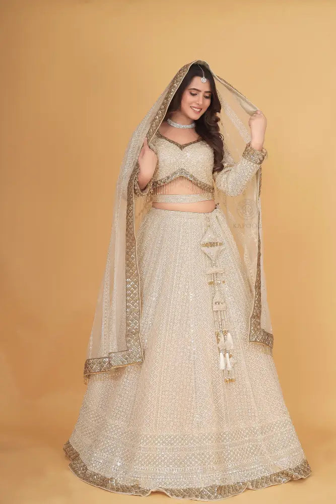 White Exclusive Stone Work Party Wear Saree With Readymade Blouse