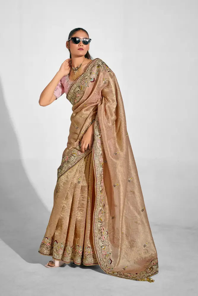 Your Dream Pink Banarasi Saree For Grand Celebrations Saree