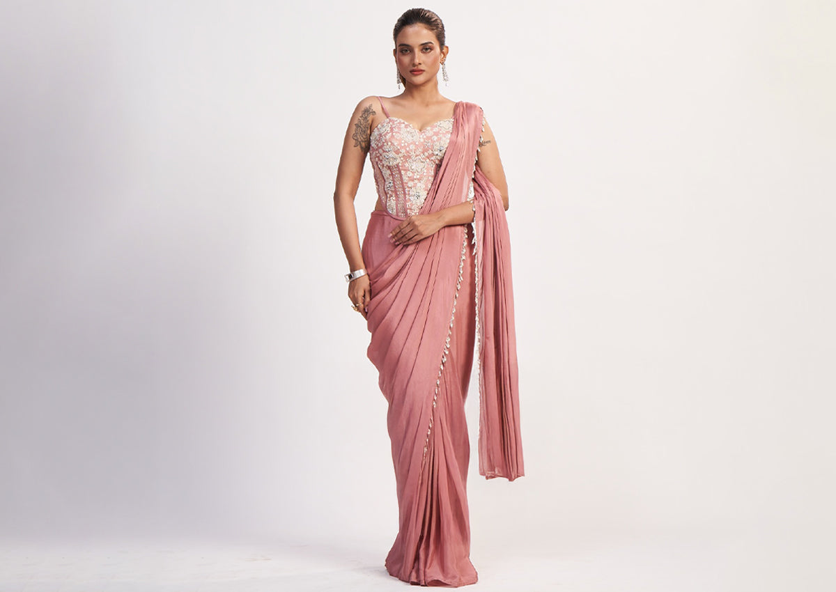 Indo Western Ideas for Bridesmaids Who Love Pastels & Subtle Glam
