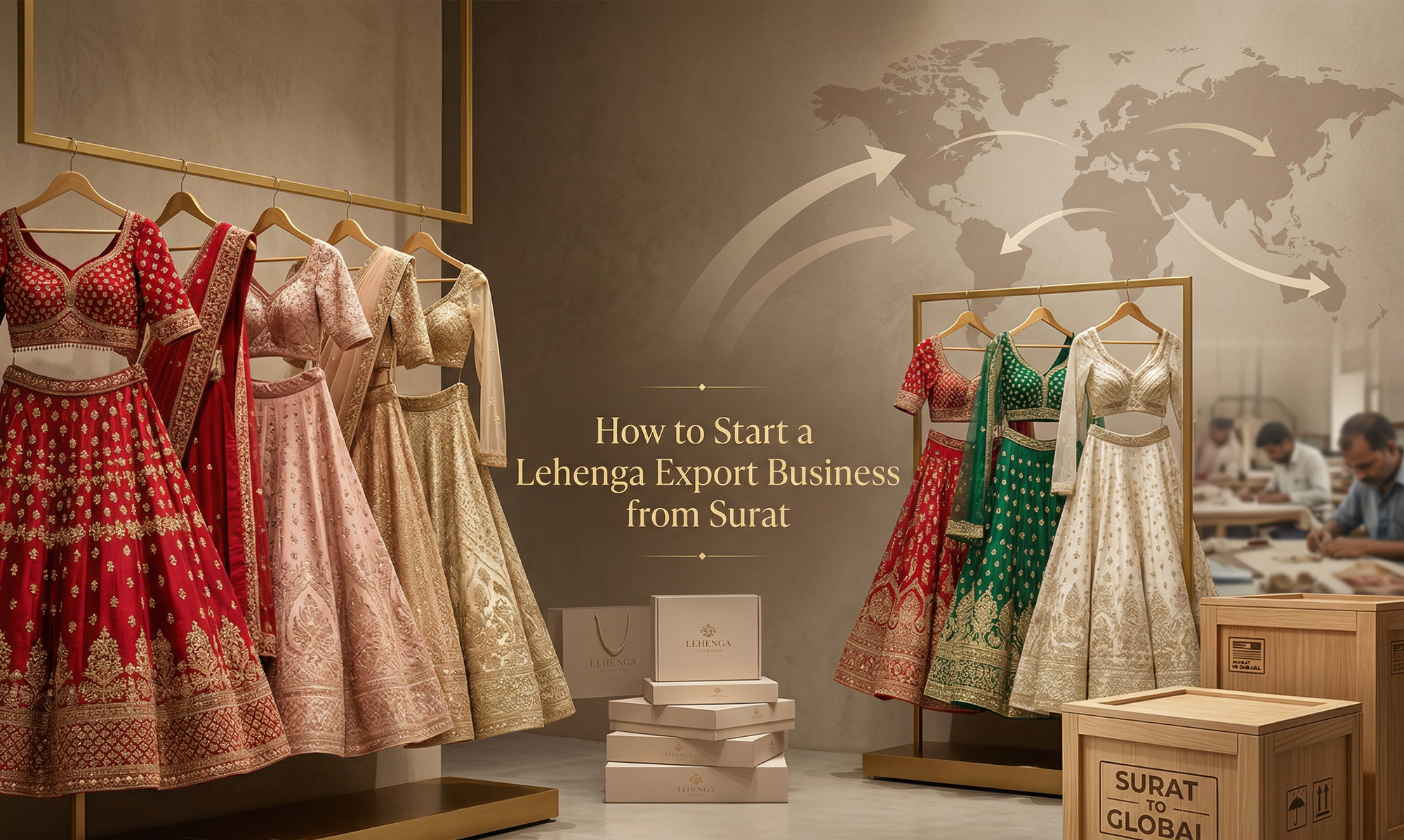 How to Start a Lehenga Export Business from Surat