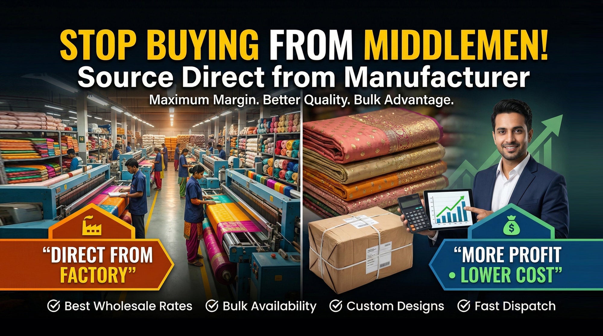 Direct Factory Sarees: Advantages of Sourcing from the Manufacturer