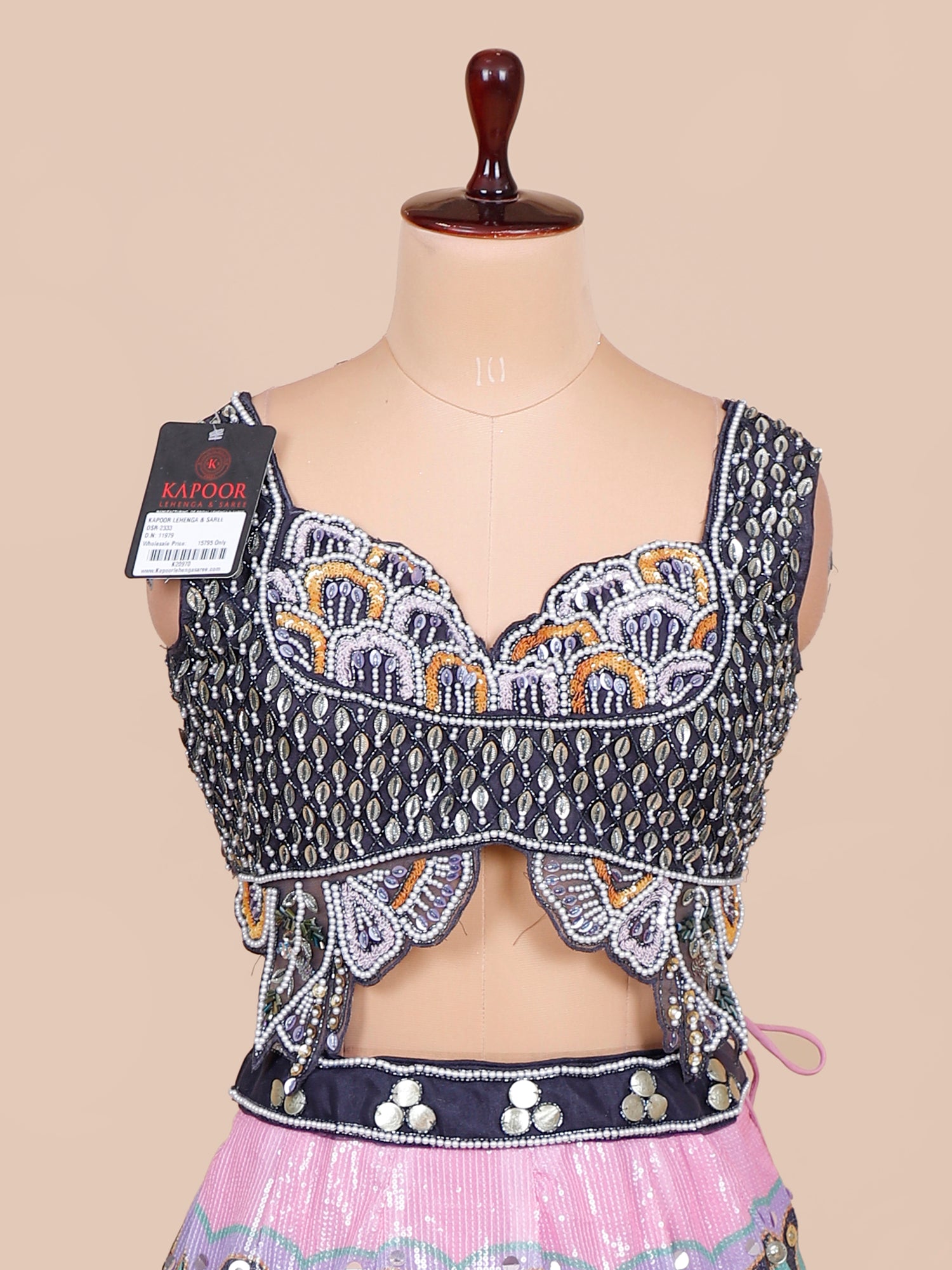 Multicolor Zariya Royale Lehenga with pearls Handwork