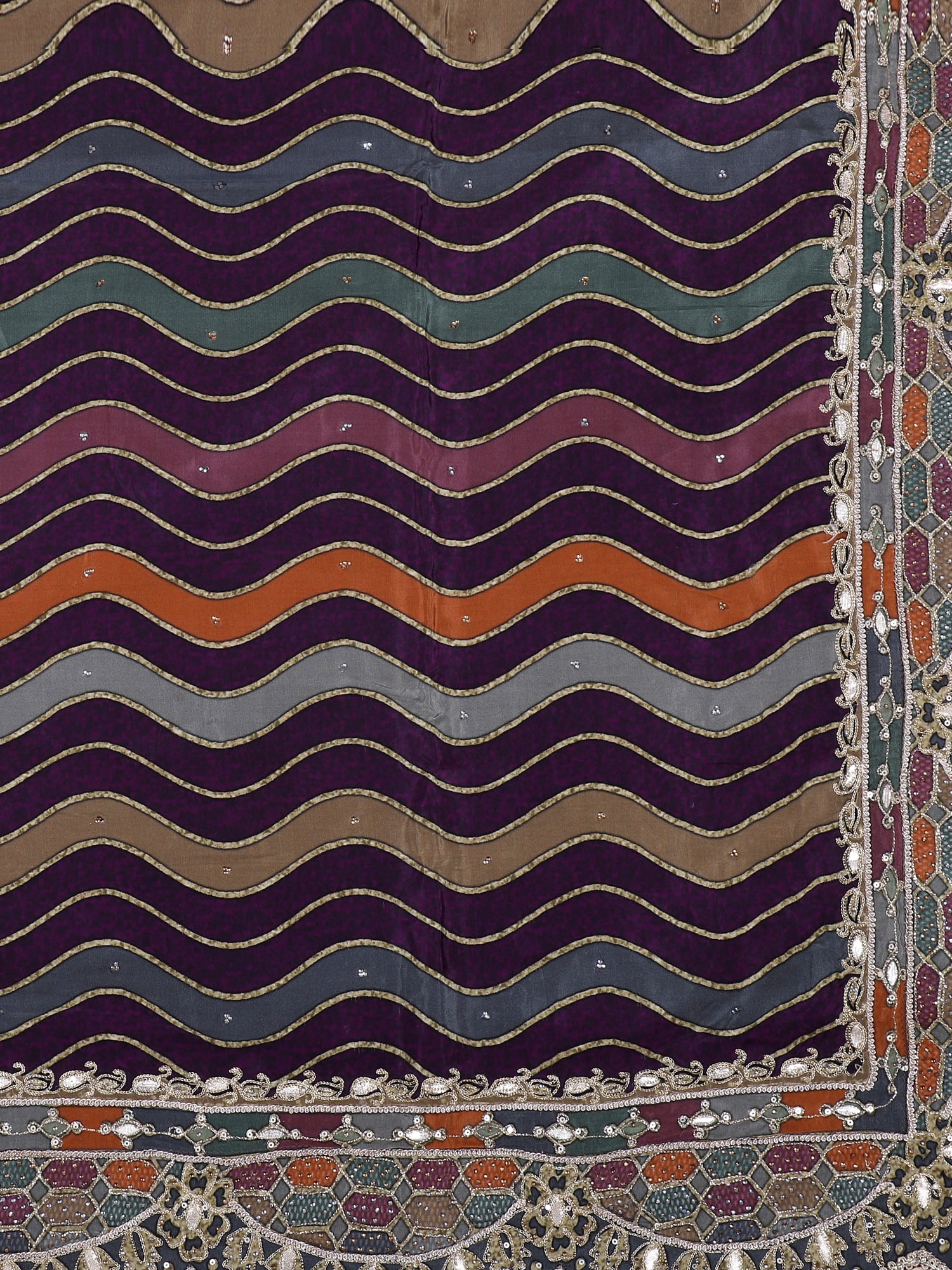 Wine Majestic Handcrafted Lehenga