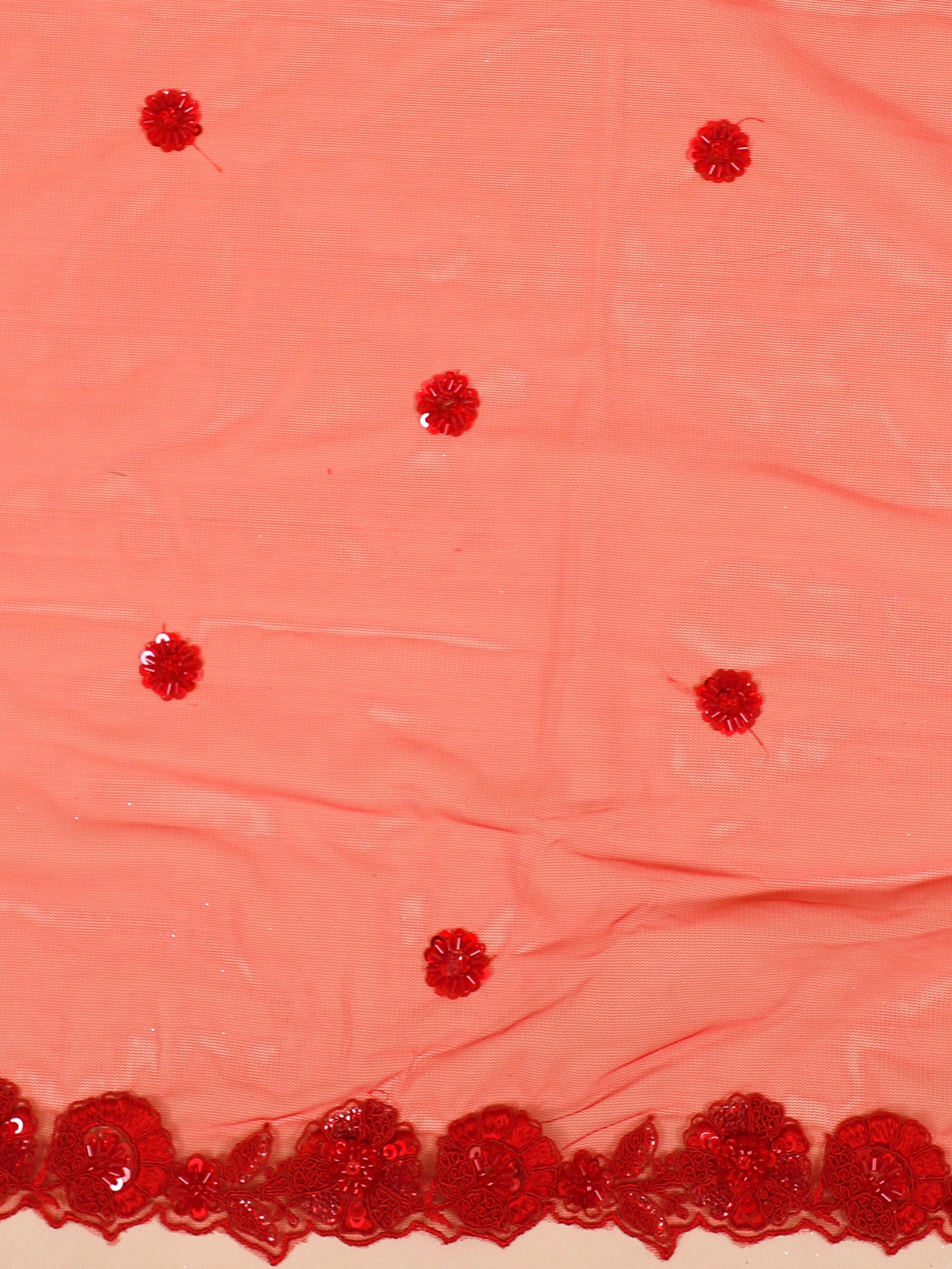 Elegant Red Lehenga With Jarkan Embroidery