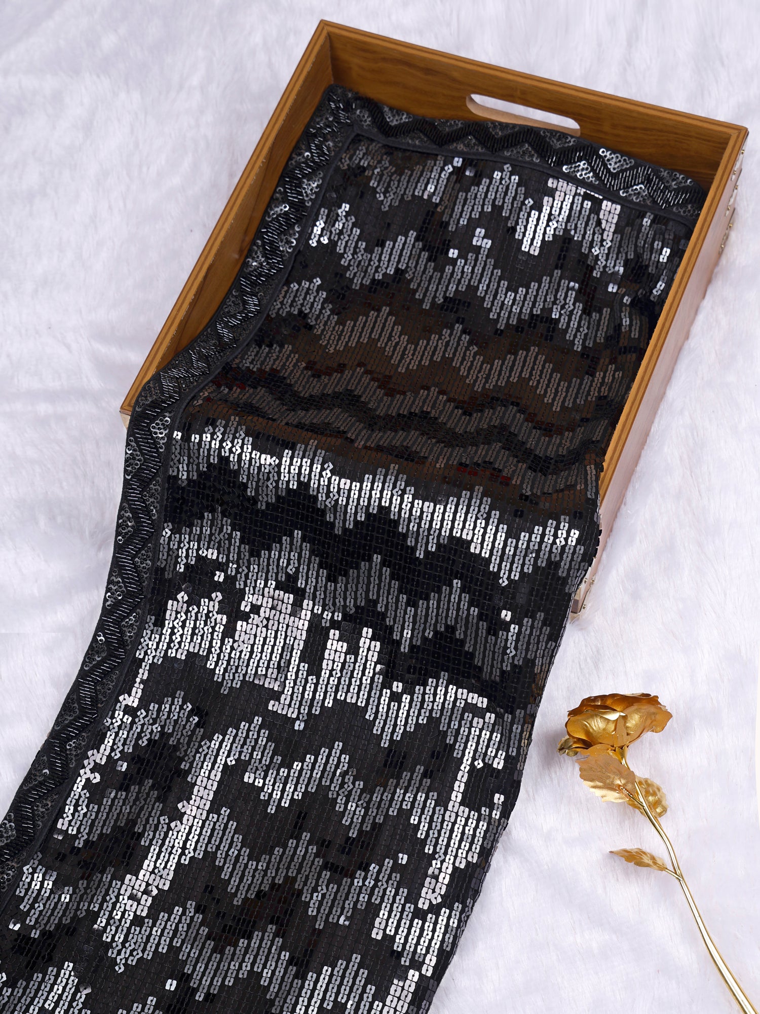 Night Queen Crystal Statement Saree