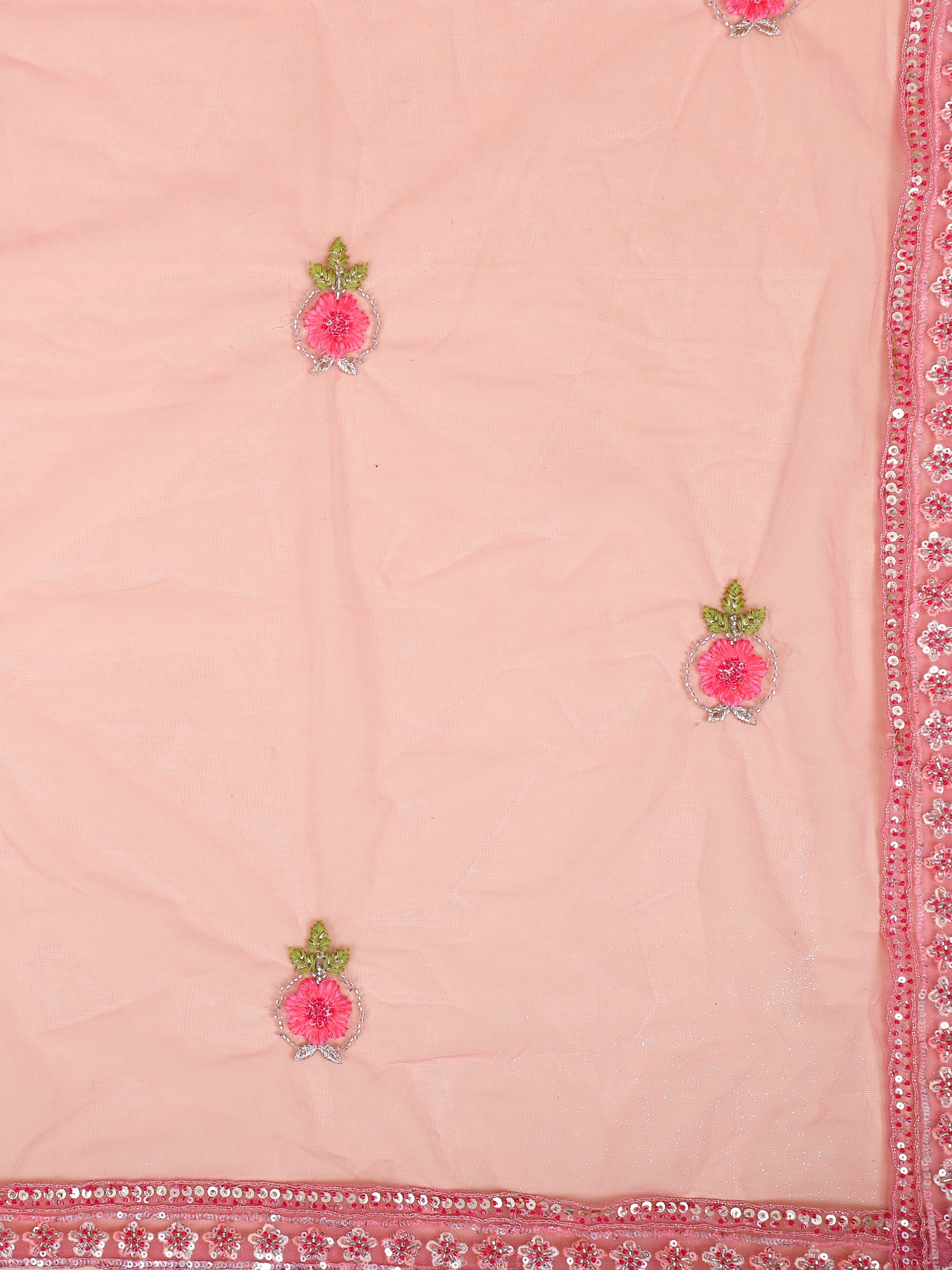 Pink Prism Heavywork Jarkan Beads Lehenga