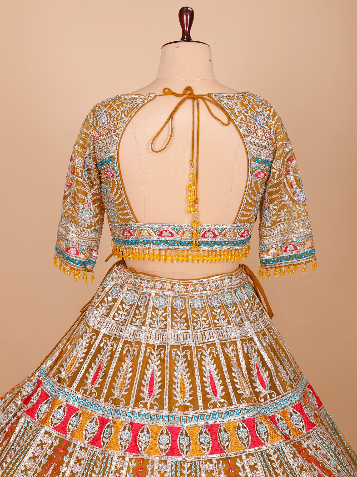 Yellow Butterfly Net Designer Lehenga With Jarkan