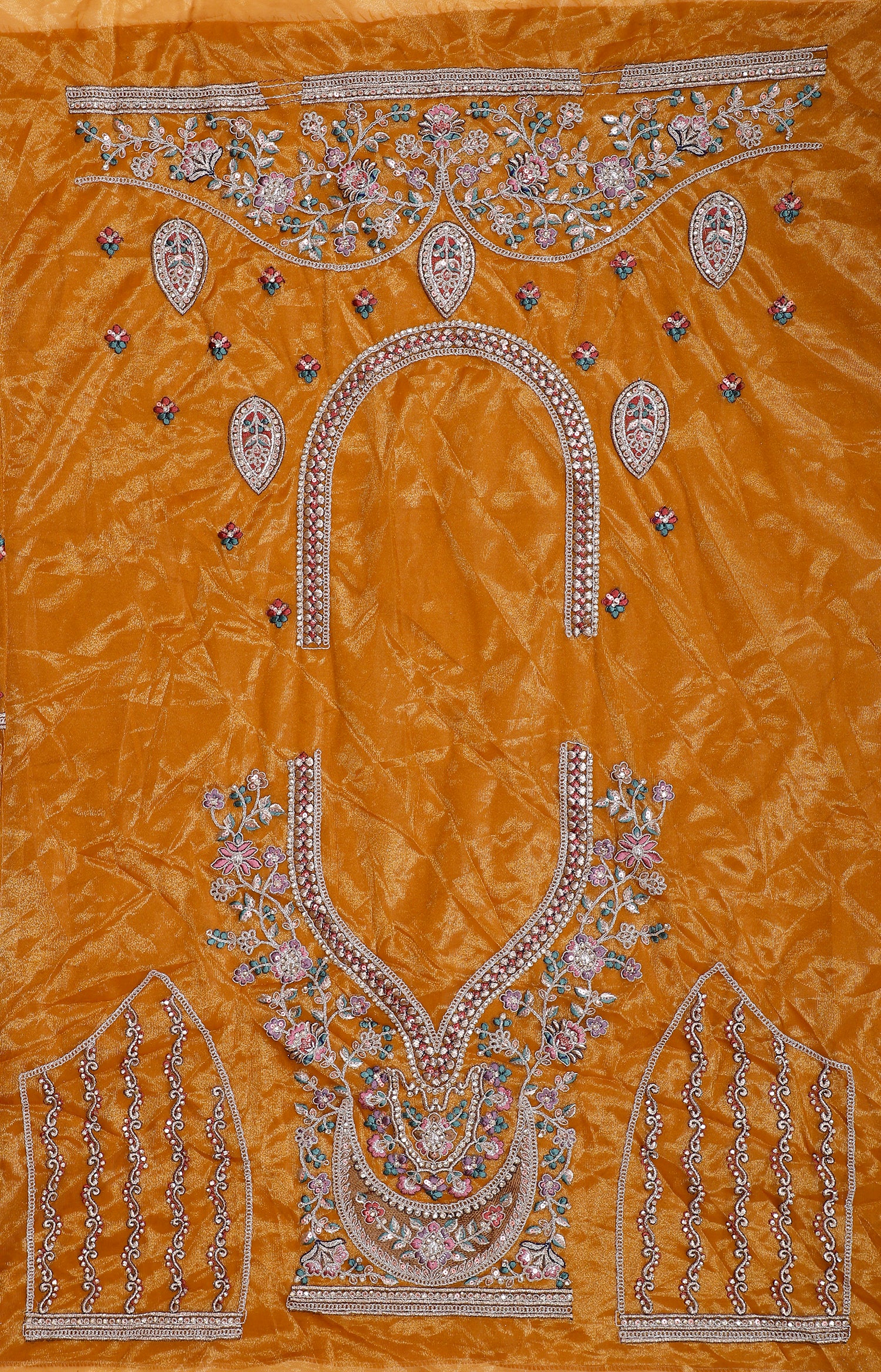 Mustard Shimmer Lehenga With Sequins