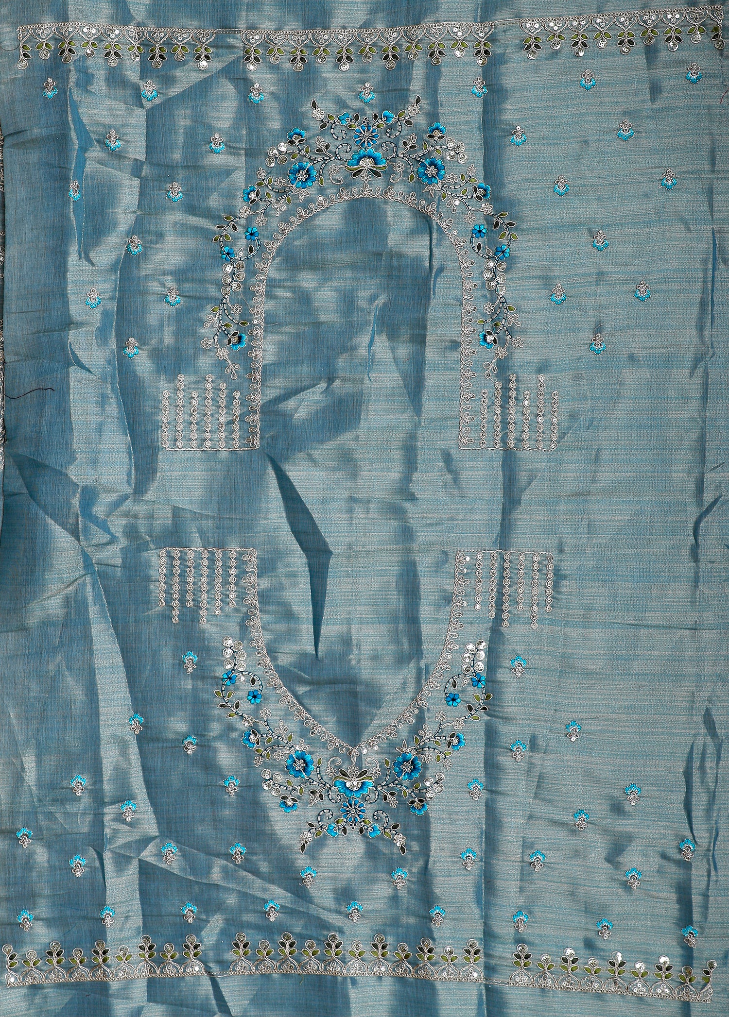 Multi-Color Silk Lehenga With Multi-Thread