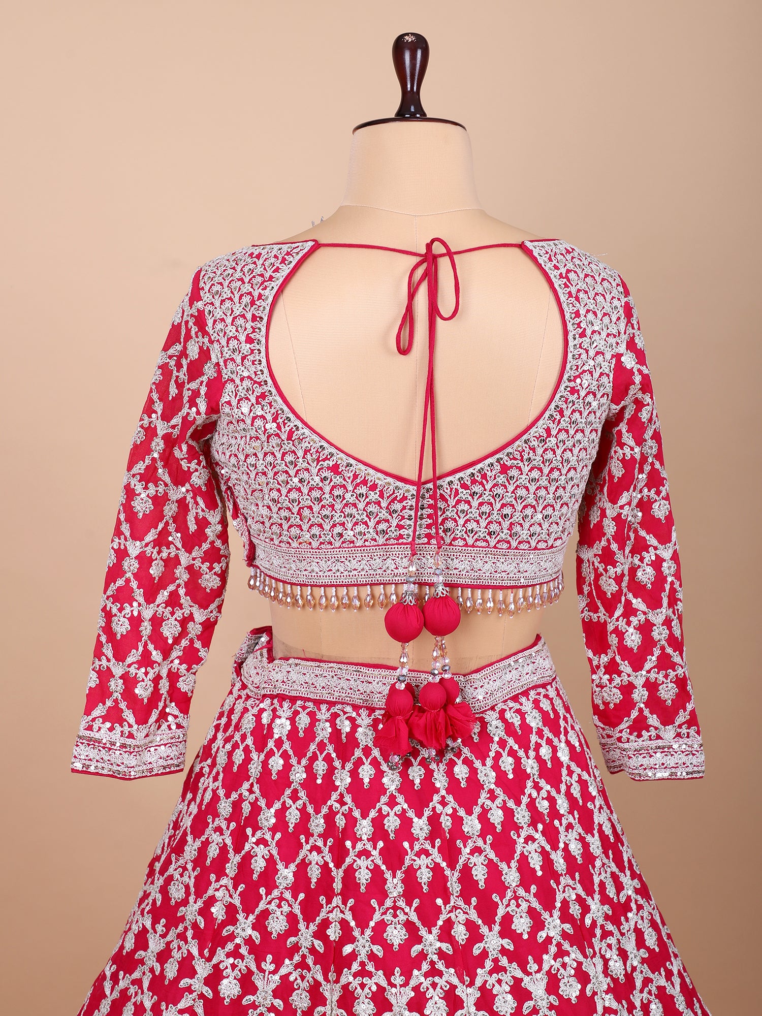 Designer Pink Georgette Lehenga Set