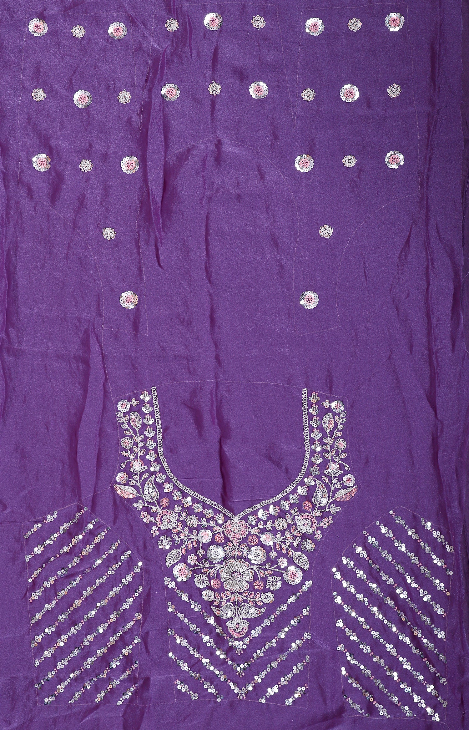 Purple Shimmer Lehenga With Sequins
