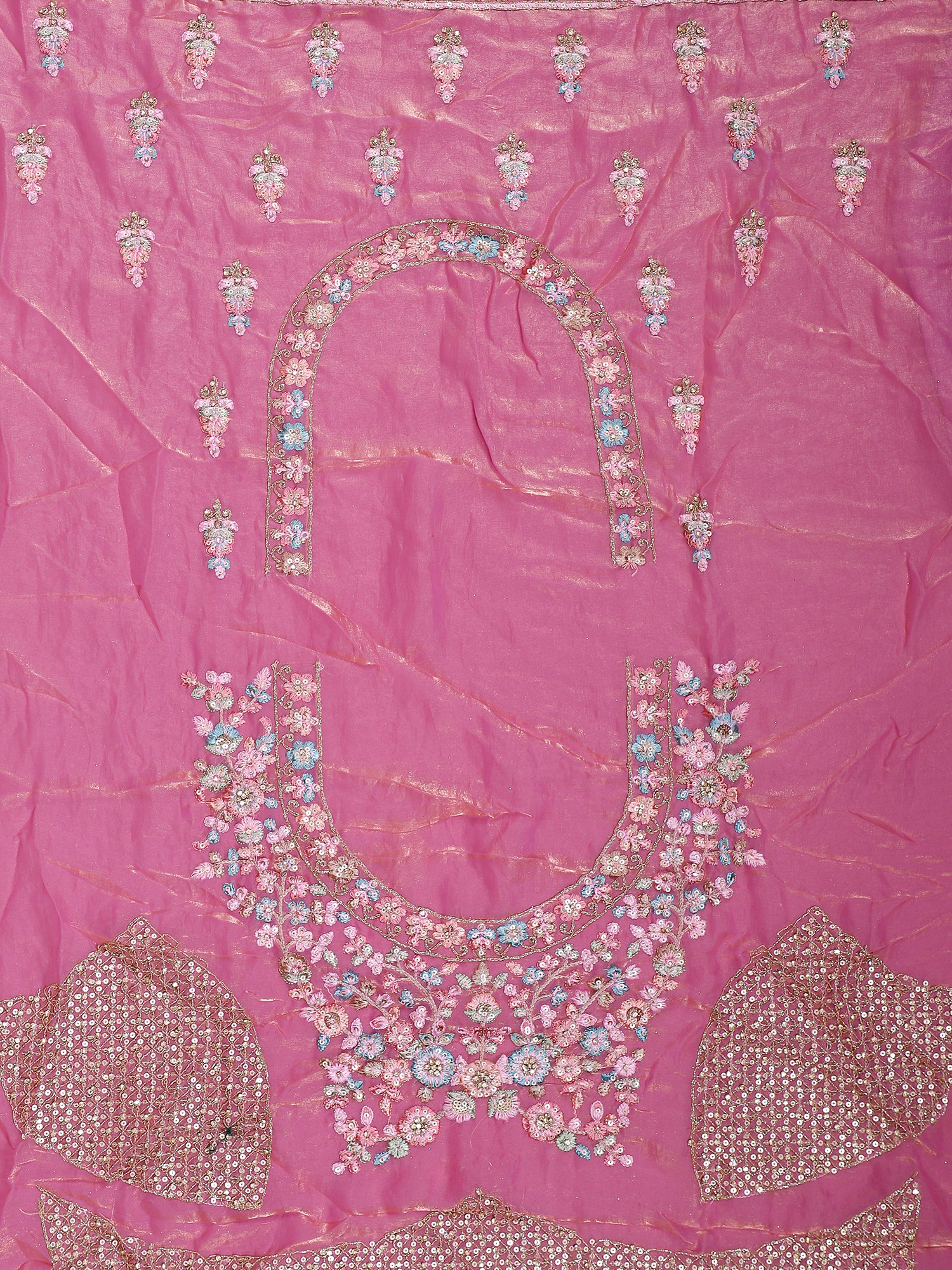 Lavender Georgette Lehenga With Sequins