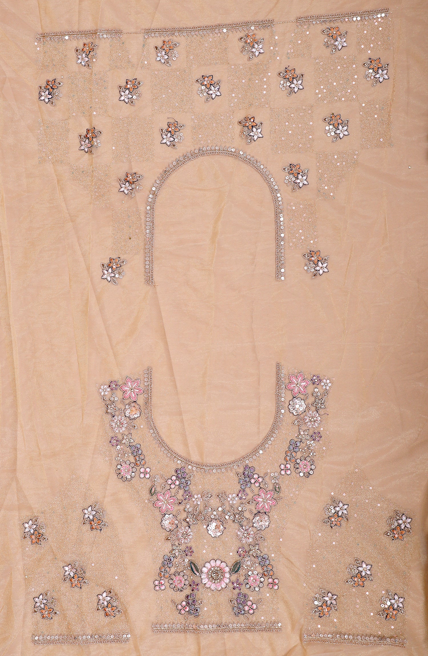 Chikoo Shimmer Lehenga With Embroiderry