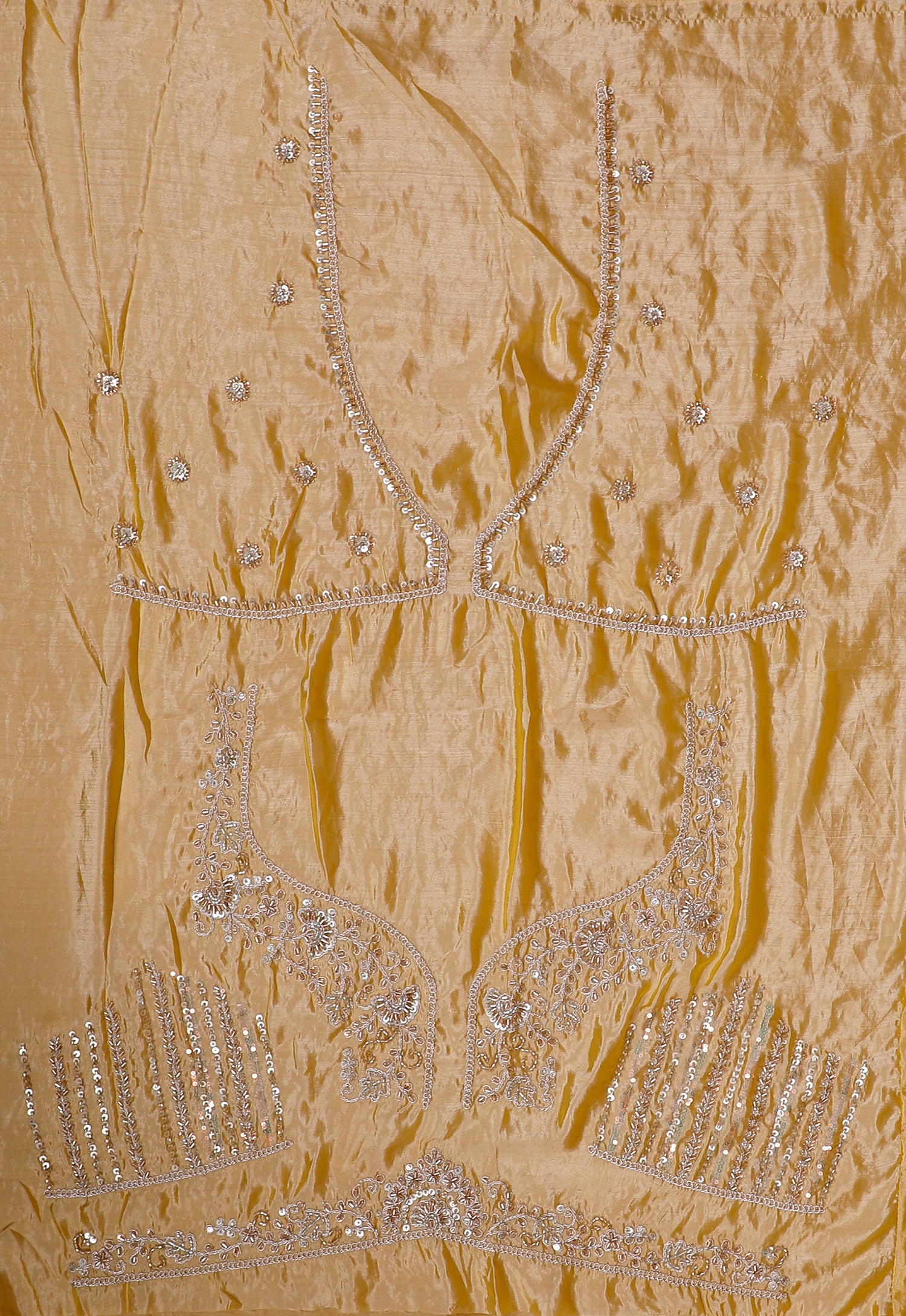 Sunshine Yellow Barbari With Thread Lehenga