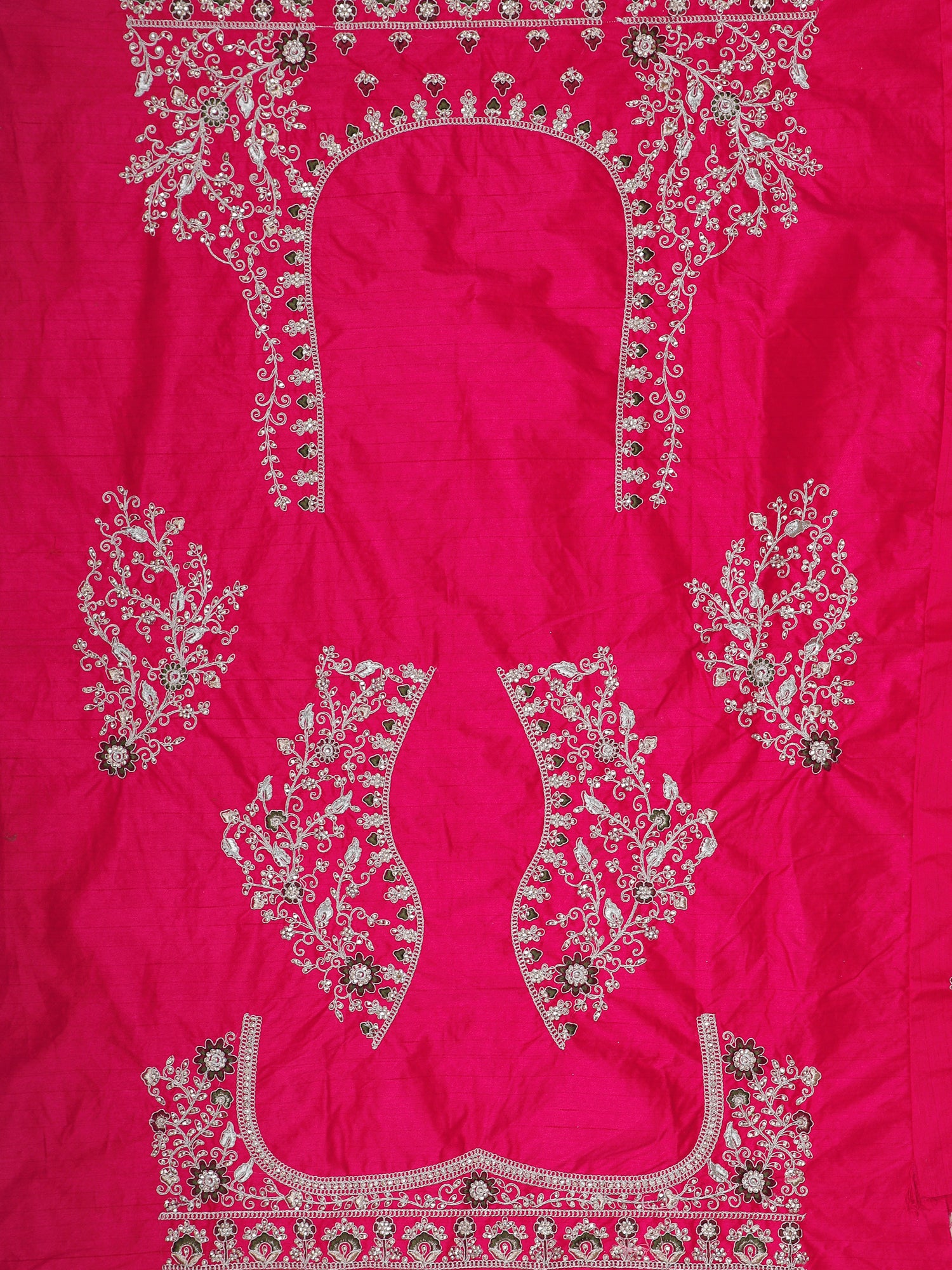 Rani Silk Luxe Lehenga With Contrast Thread Detailing